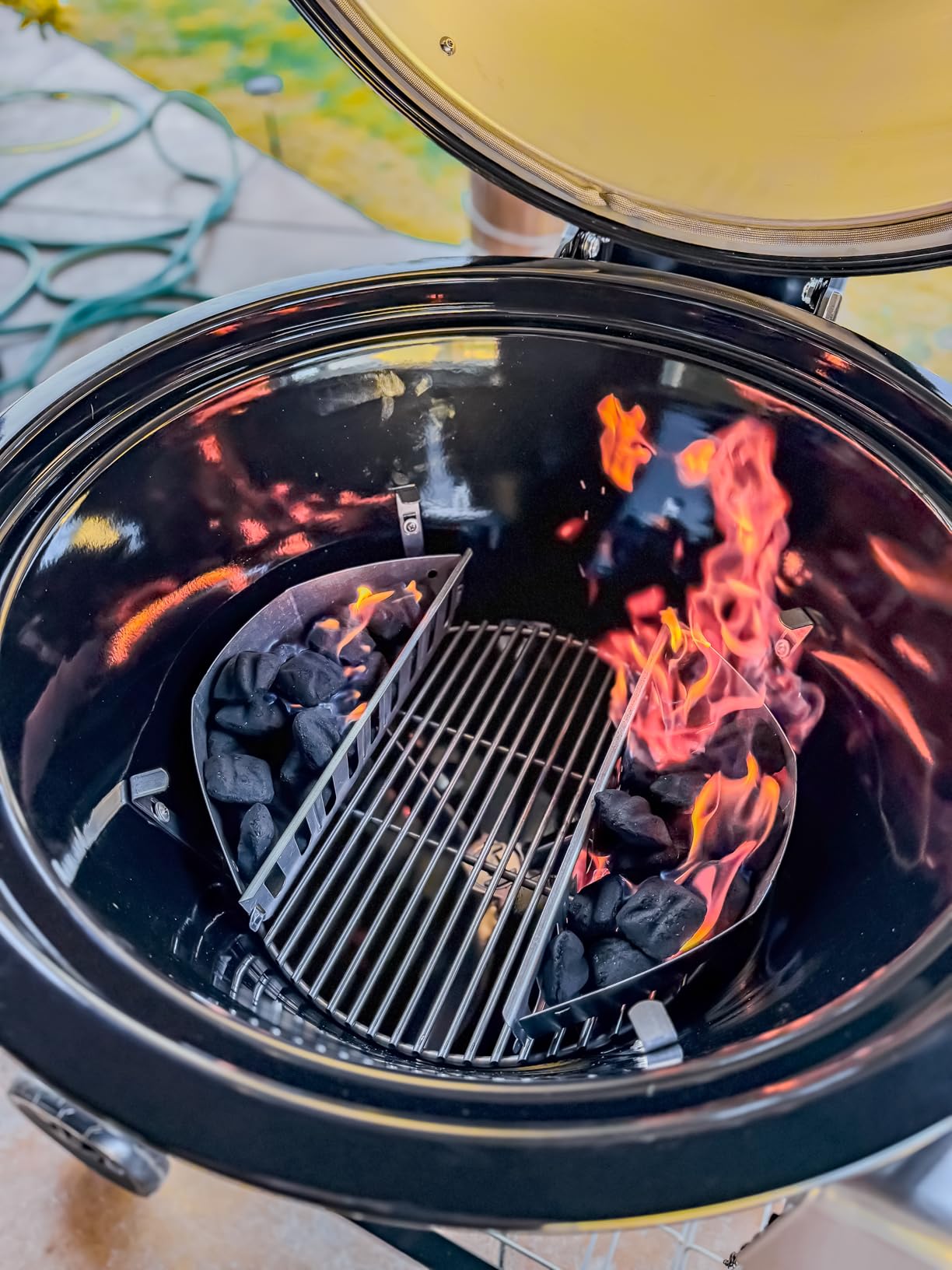 Weber Summit Kamado S6 Charcoal Grilling Center with Gas Ignition, Black - Dual-Walled Insulated Steel Kamado with Cart, 24