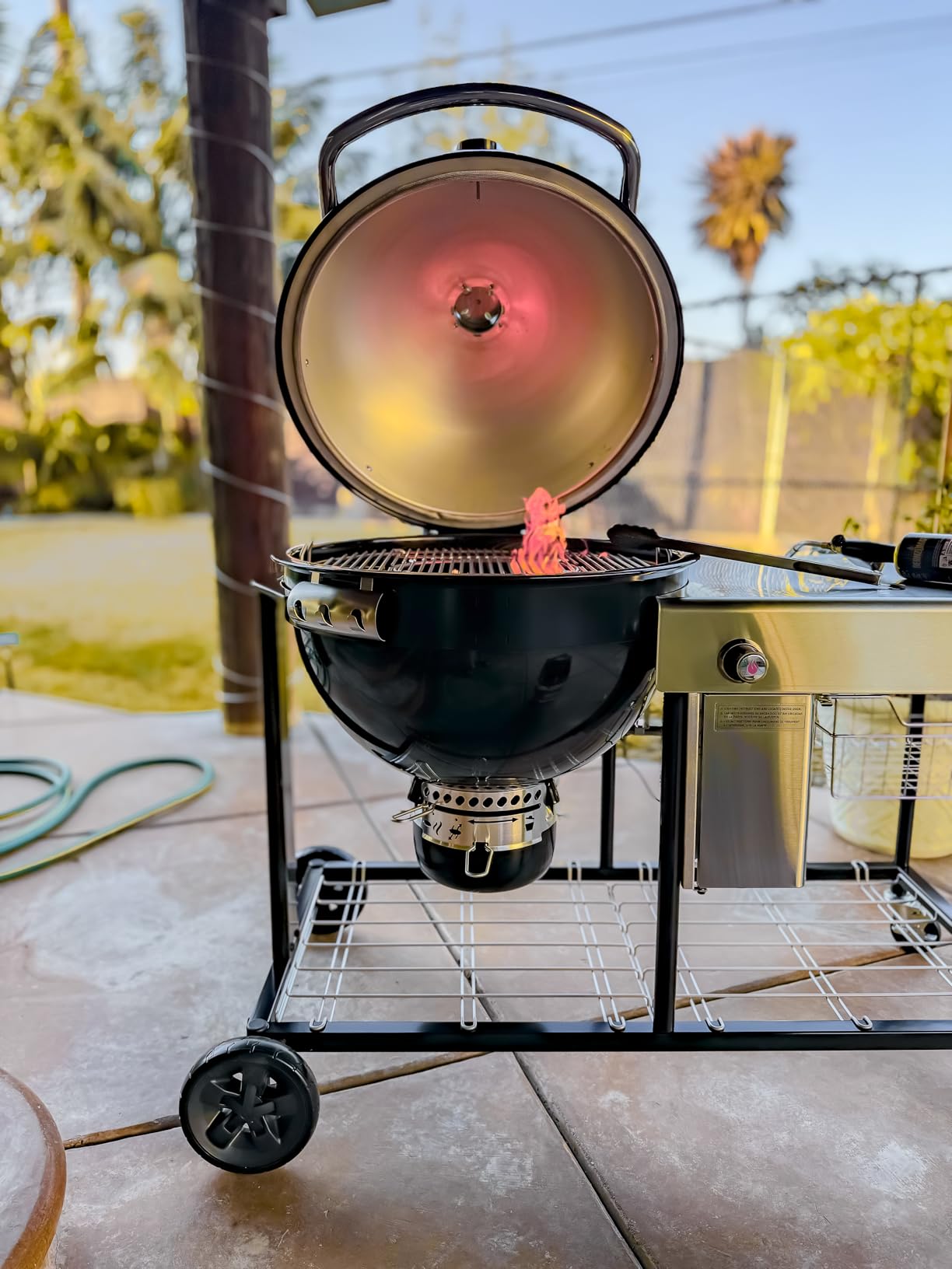 Weber Summit Kamado S6 Charcoal Grilling Center with Gas Ignition, Black - Dual-Walled Insulated Steel Kamado with Cart, 24