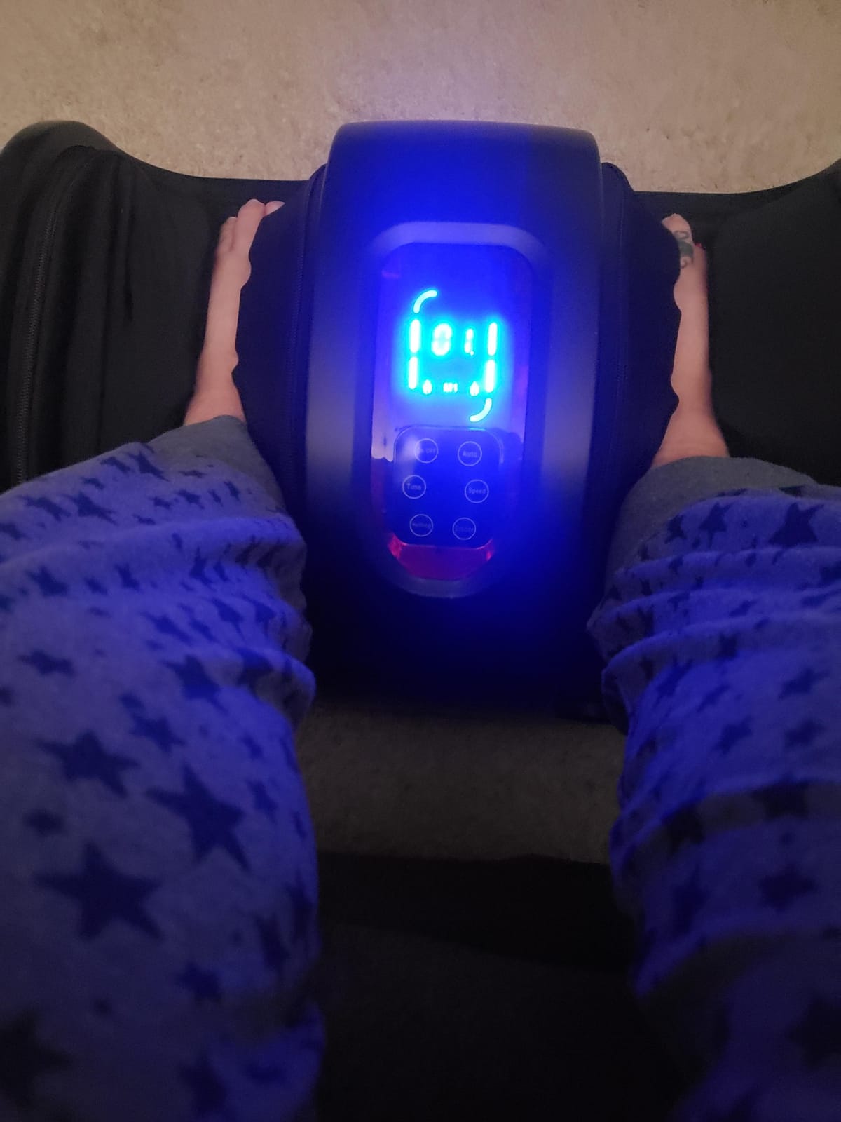 Best Choice Products Shiatsu Foot Massager with Heat for Plantar Fasciitis & Neuropathy, Kneading Foot & Calf Massager with Remote, 360° Adjustable Handle, Rolling & Compression Massage - Gray customer photo 2