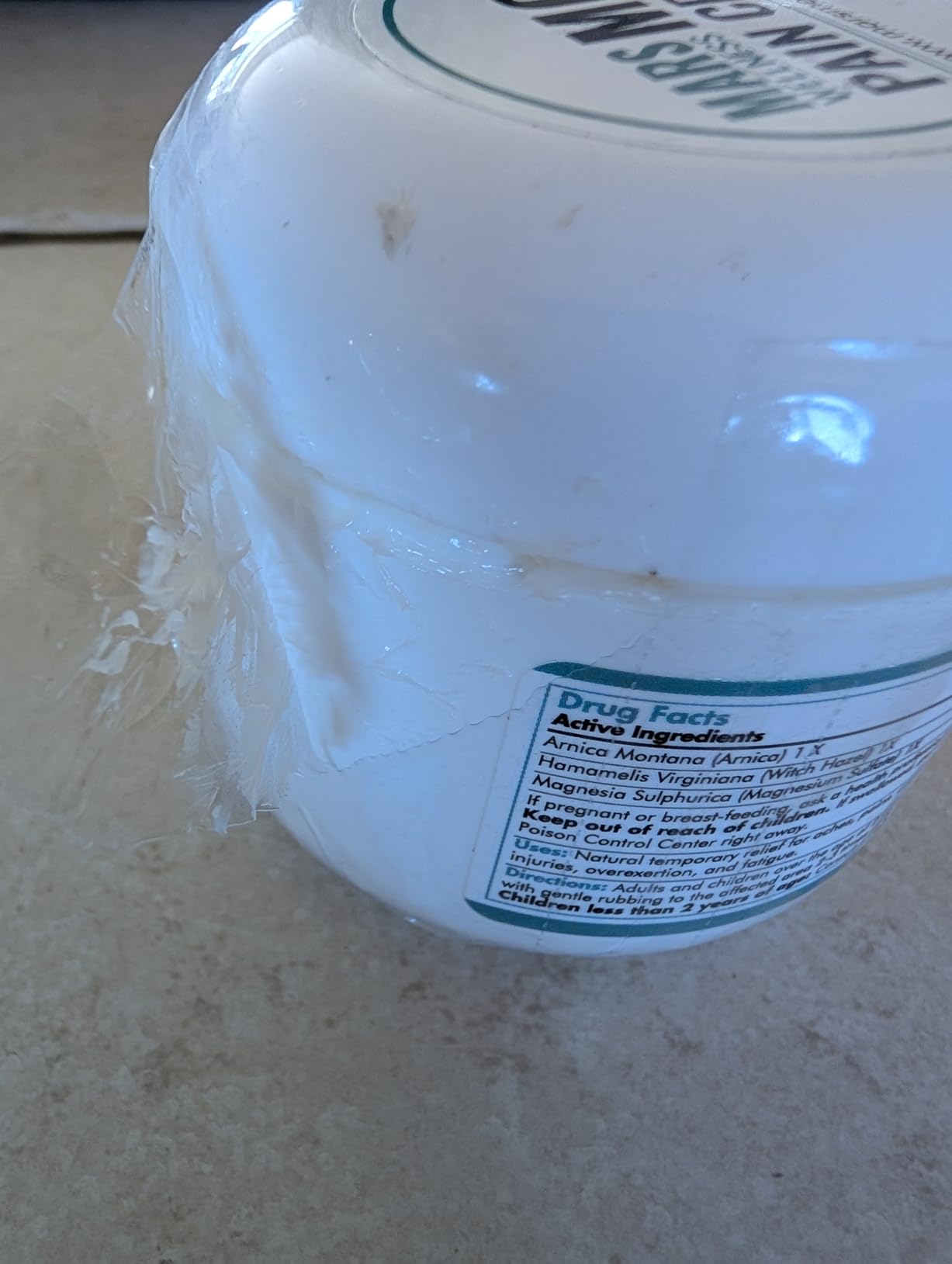 Mars Wellness MG+ Magnesium Cream Pain Relief - Extra Strength Magnesium and Arnica Cream - 4 OZ Tub - Neuropathy, Muscle Pain, and Leg Cramps Relief customer photo 1