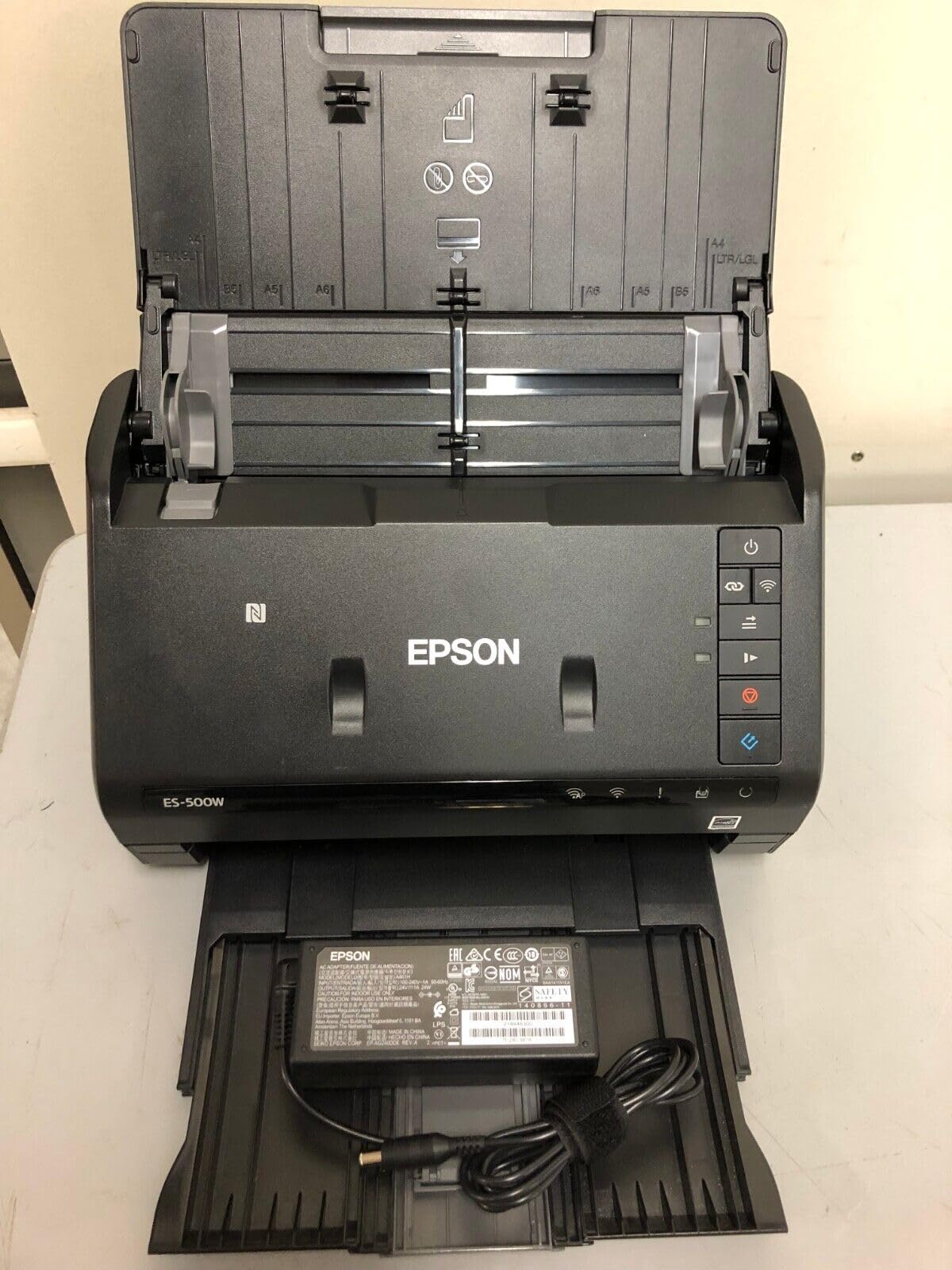 Epson Workforce ES-500W II Wireless Color Duplex Desktop Document Scanner | PC and Mac 50-Sheet Auto Document Feeder 35 ppm Scanning Speed Mobile App Support customer photo 1