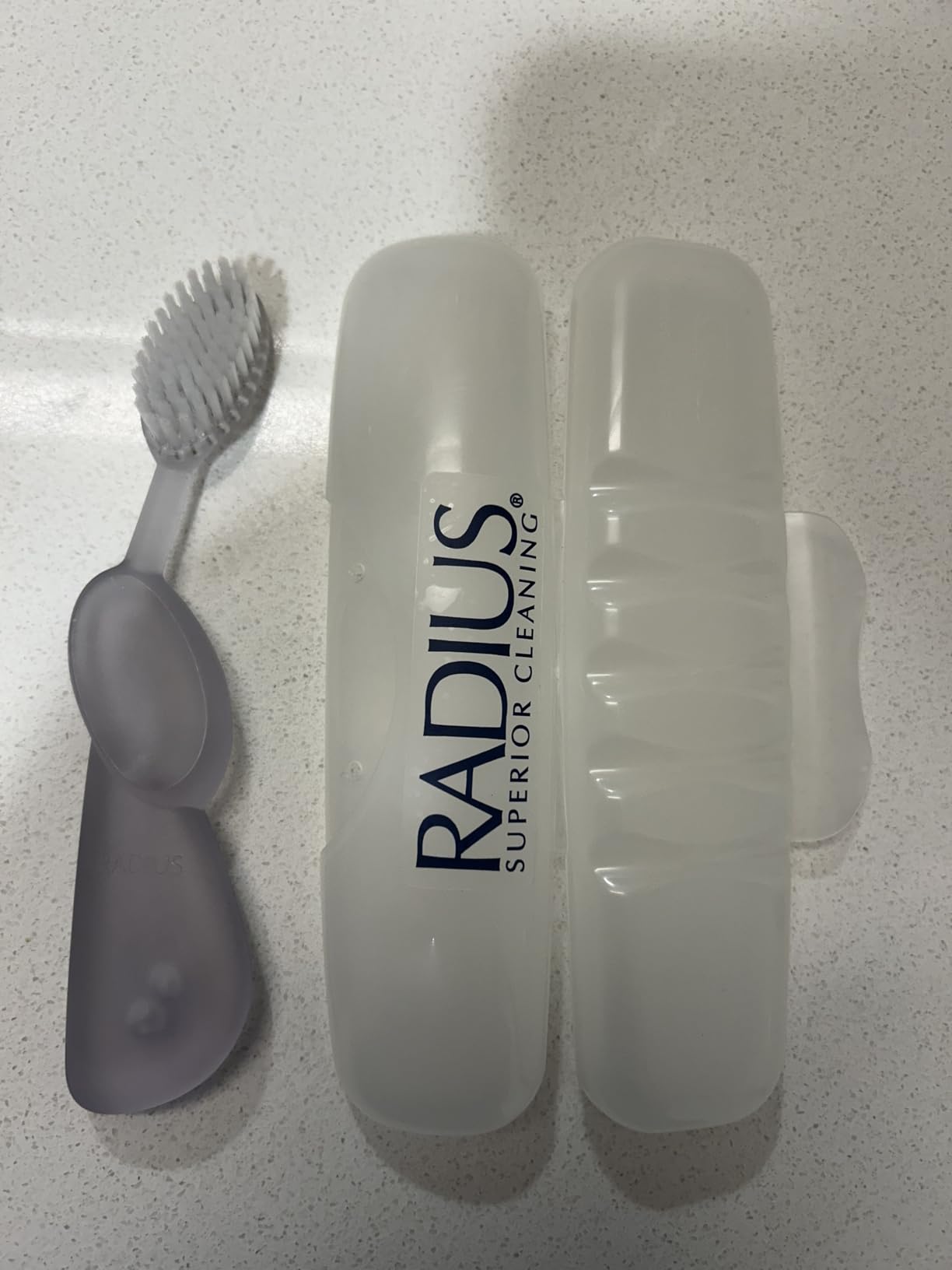 RADIUS Toothbrush Big Brush, BPA Free and ADA Accepted, Right Hand, Purple and Big Brush Case, Purple, 1 count customer photo 2
