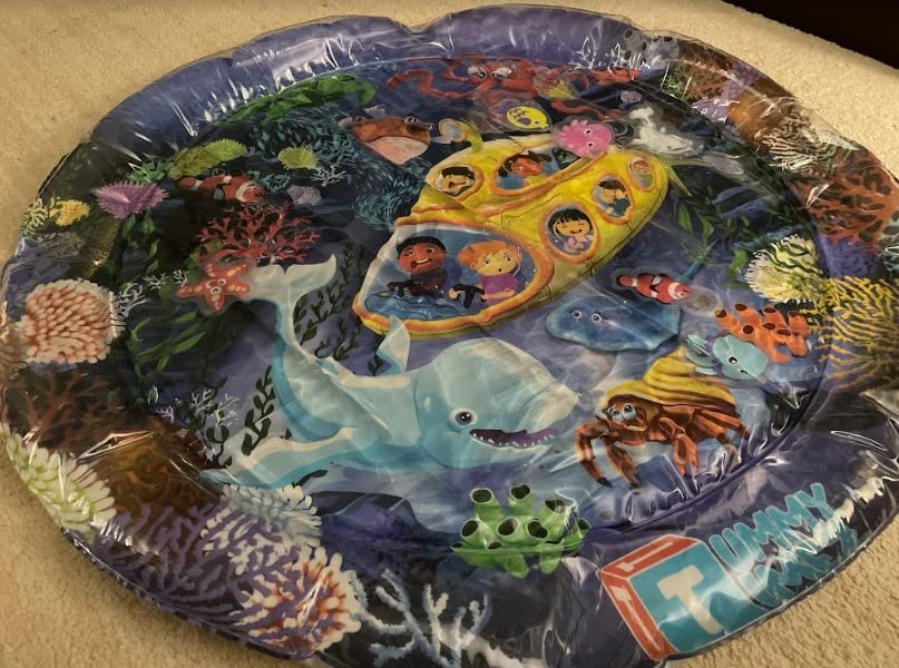 TT TUMMYTIMEZ Premium Tummy Time Water Mat, Extra Large Multi-Stage Activity Center Promoting Baby Motor & Sensory Development, Inflatable Playmat Visual Stimulation Gift Infants Toddlers Boys Girls customer photo 1