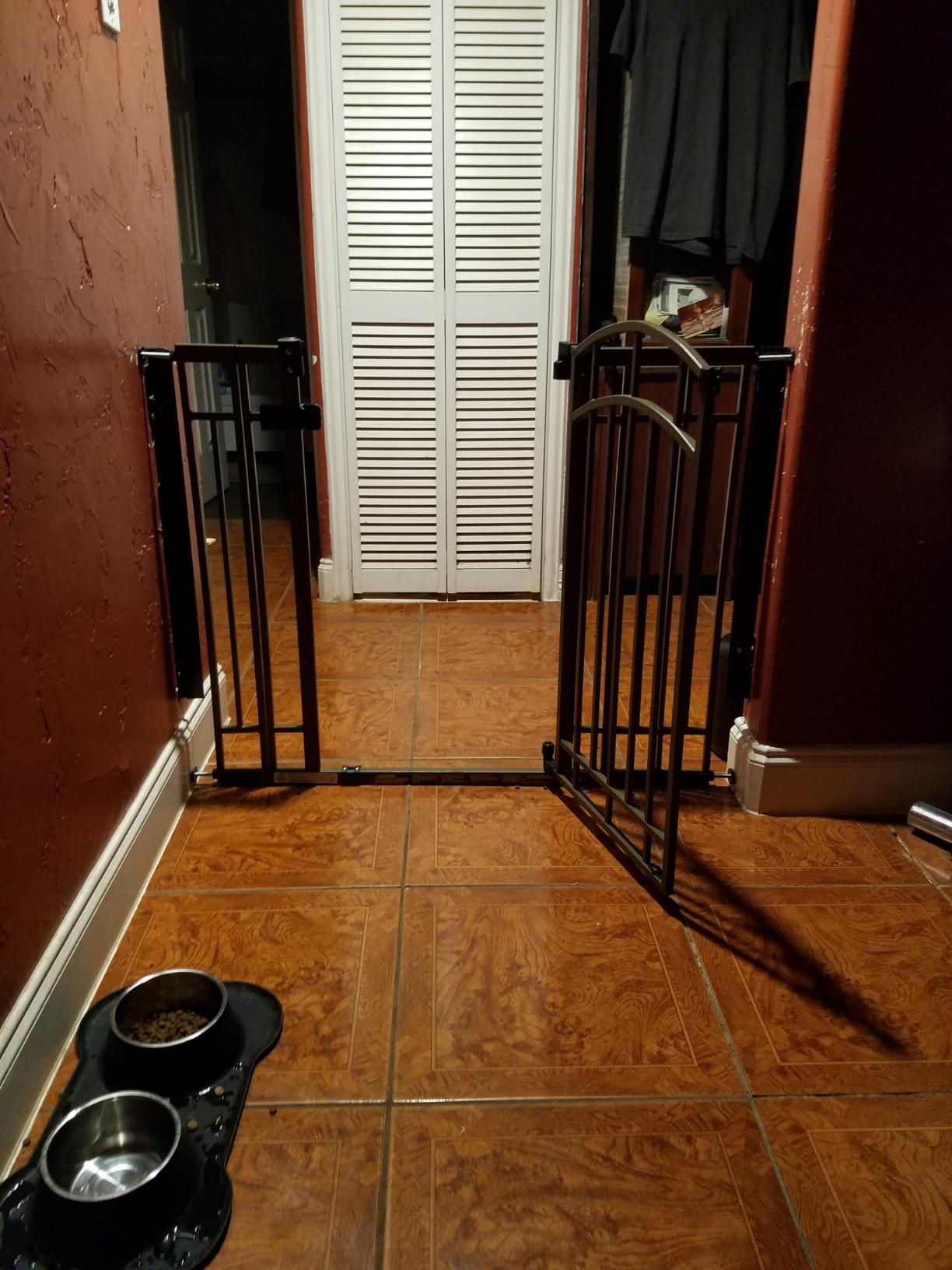 Ingenuity Multi-Use Decorative Extra Tall Walk-Thru Baby Gate, Fits Openings 28.5-48 Inch (Pack of 1), Black Metal, for Doorways and Stairways, 36' Tall Baby and Pet Gate, Black, One Size customer photo 1