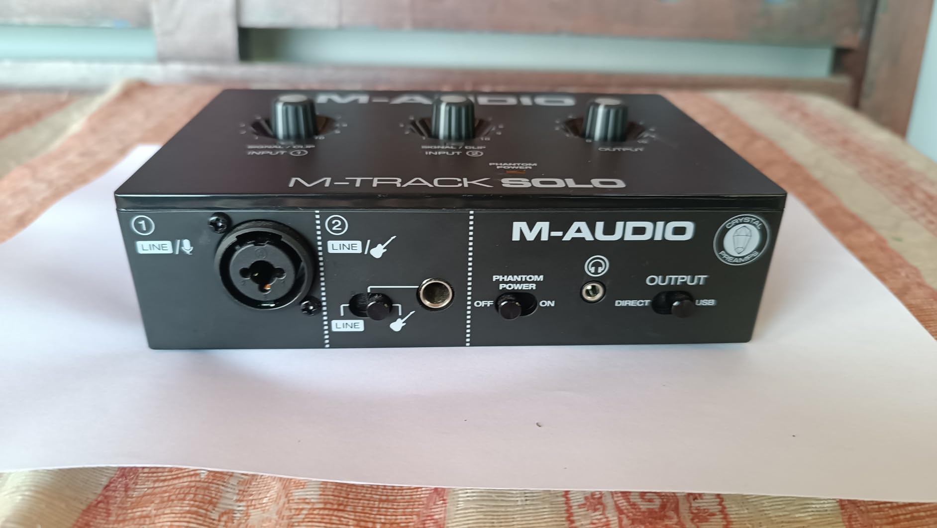 M-Audio M-Track Solo USB Audio Interface | XLR, Line and DI Inputs, Professional Software Suite for Recording, Streaming, and Podcasting customer photo 1