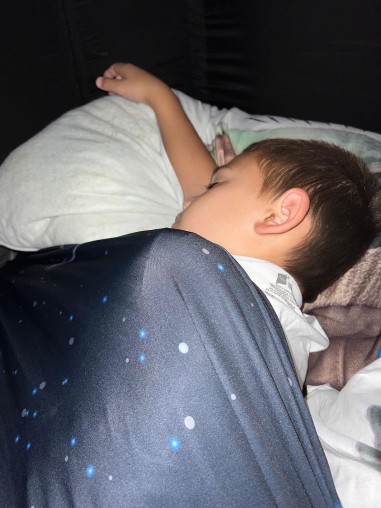 ODOXIA Sensory Compression Blanket | Spandex Bed Sheet for Kids & Adults | Deep Relaxing Feeling | Star Theme | Breathable & Stretchable | Full customer photo 1