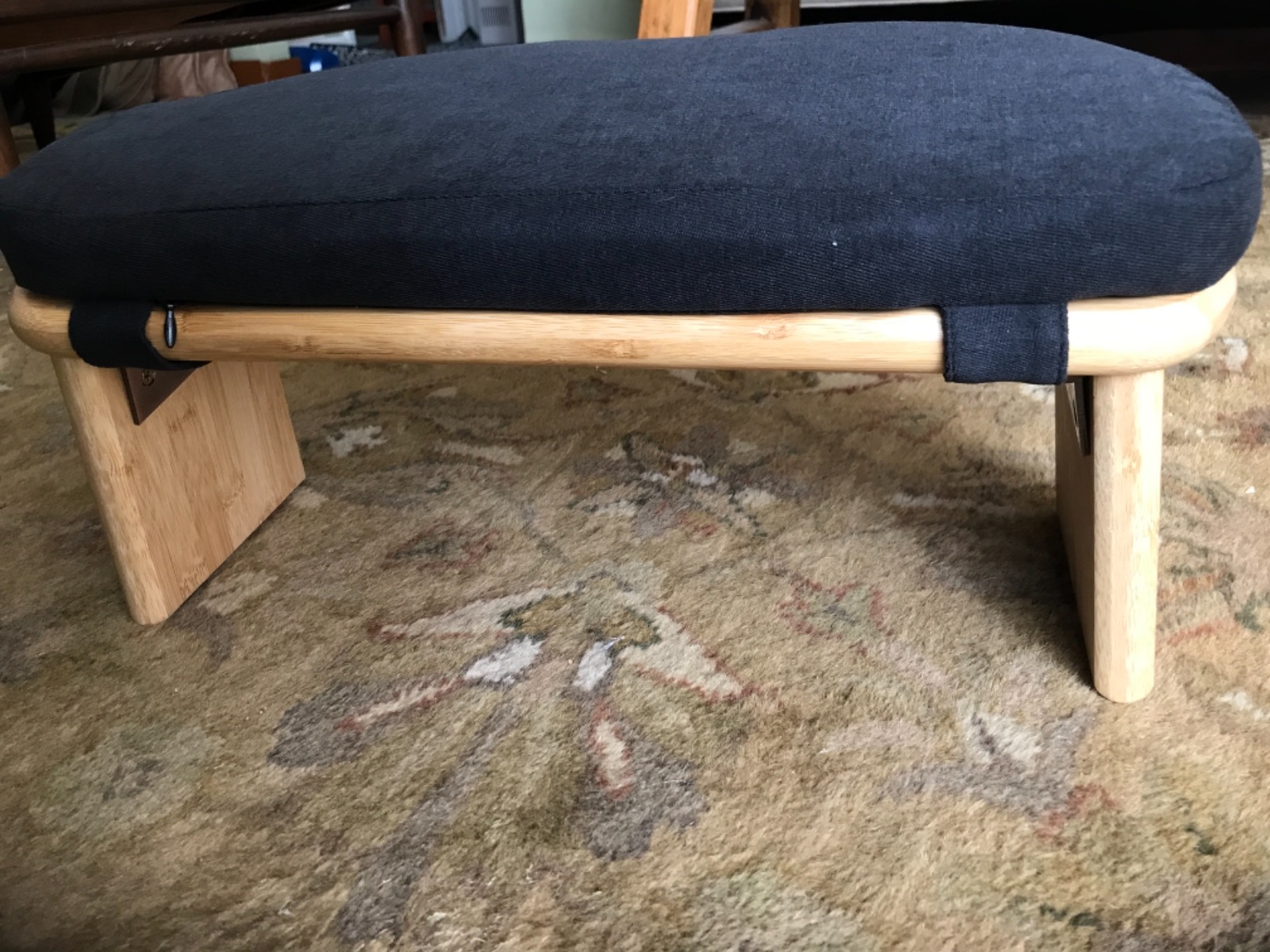 Folding Meditation Bench - Bamboo Kneeling Stool w/Locking Magnetic Hinges - Prayer Kneeler Seiza Chair w/Soft Pillow & Travel Bag customer photo 2