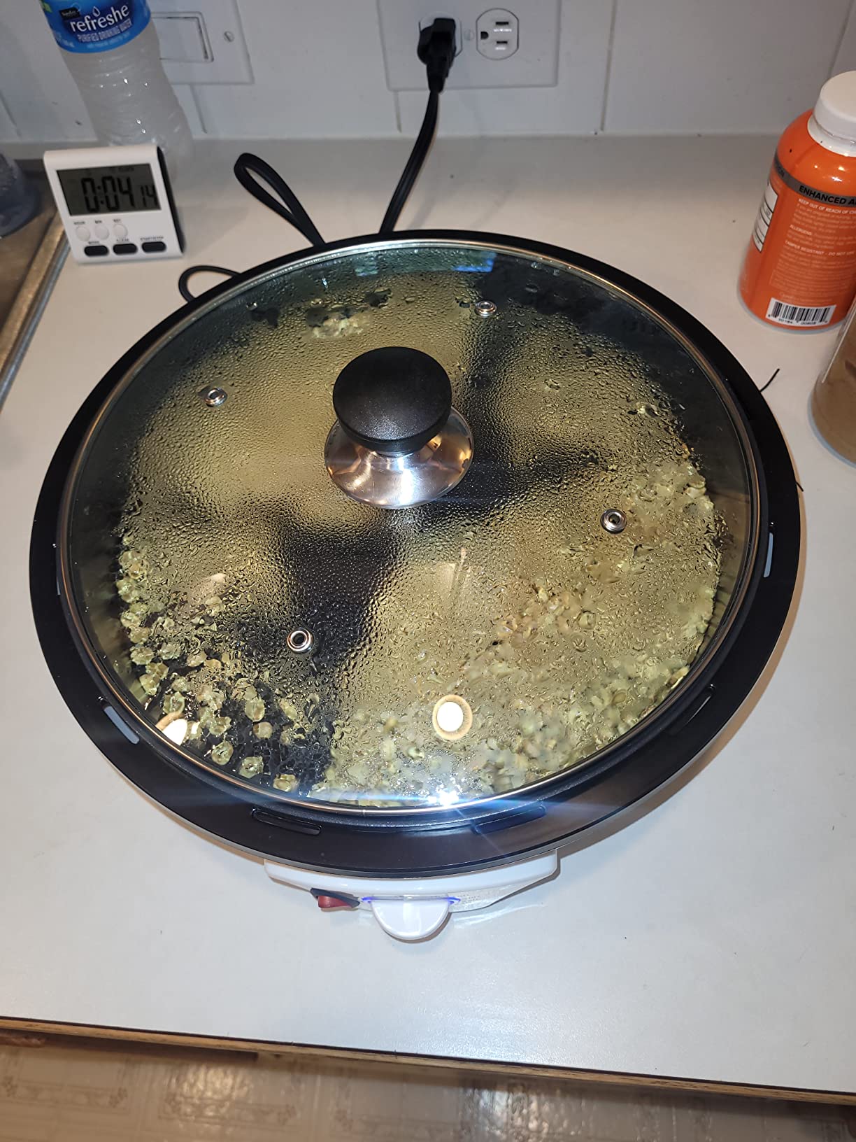 500g Coffee Bean Roaster Machine with Timer, 110V Electric, 0-240C, Non-Stick, Household customer photo 2