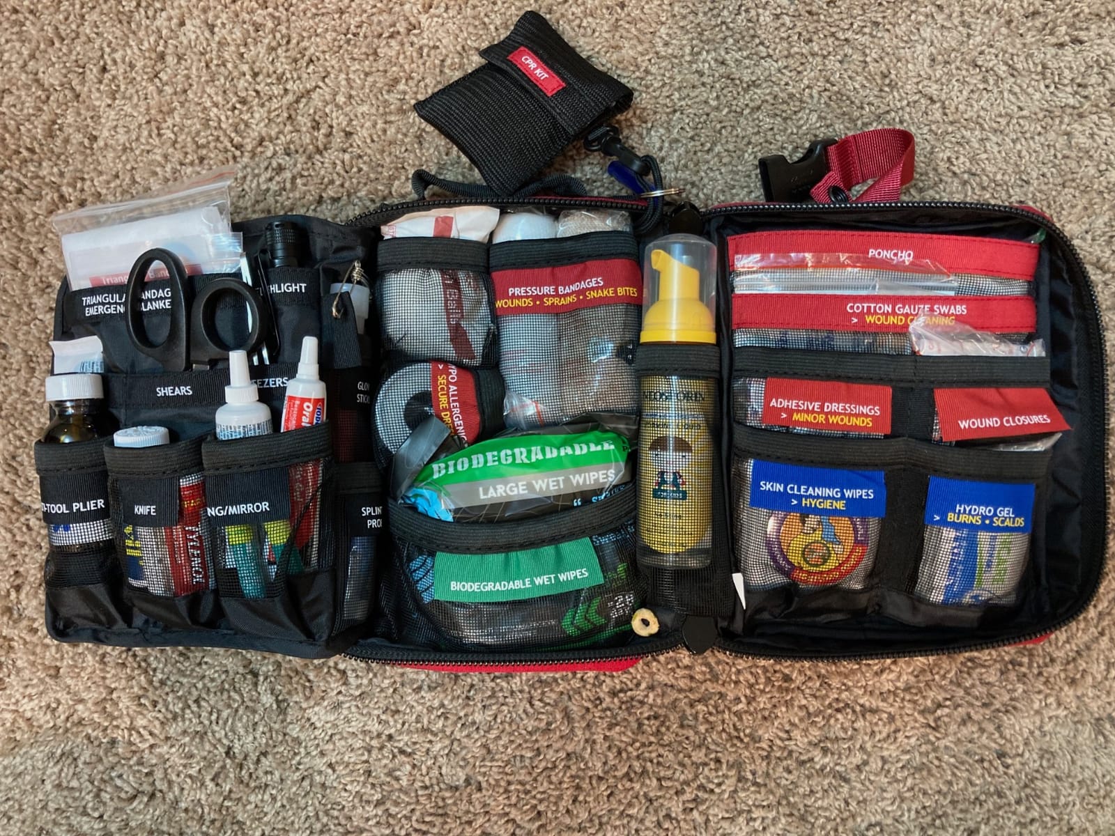 Surviveware 119 Pcs Comprehensive Premium Survival First Aid Kit - Medical Emergency Kit for Travel Camping Gear, Home Essentials & Outdoor Emergencies - HSA & FSA Eligible Survival Kit customer photo 1