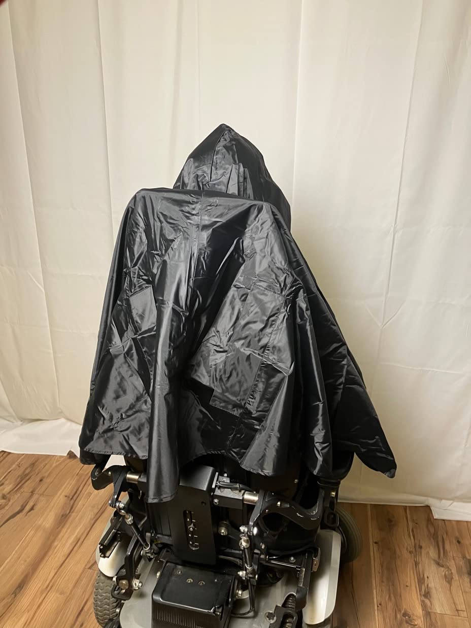 Vive Wheelchair Poncho - Lightweight, Breathable and Waterproof Raincoat - Reusable and Packable Cape With Hood - Men, Women customer photo 1