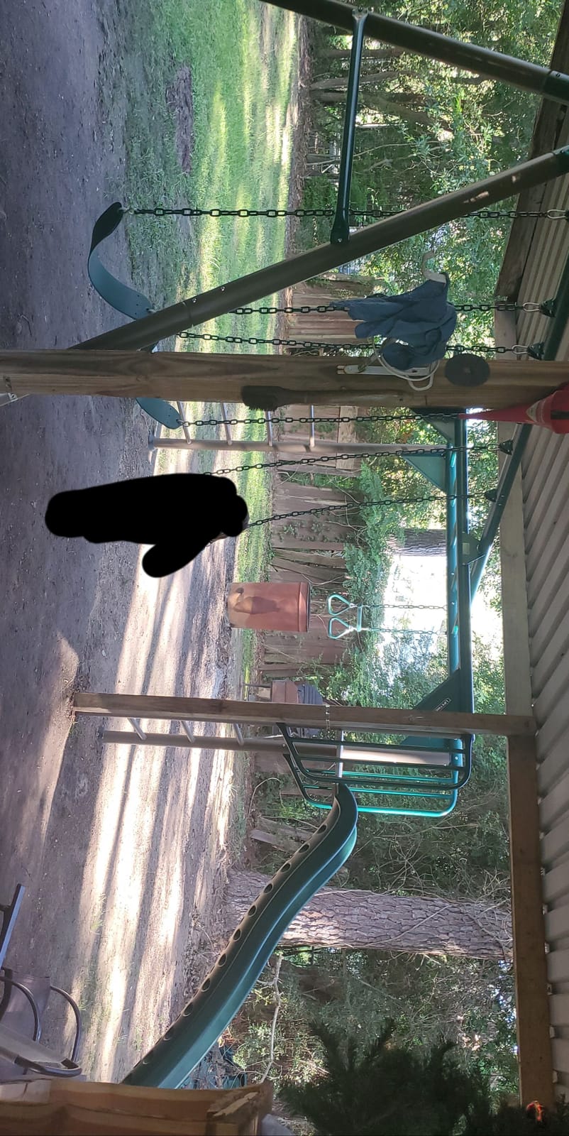 Lifetime 91028 Monkey Bar Adventure Swing Set with 3 Swings, Trapeze Bar, 9-Foot Slide and Fireman's Pole, Earthtone customer photo 2
