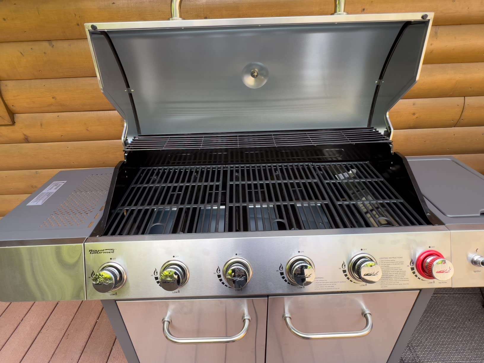 Royal Gourmet SG6002R 6-Burner Propane Gas Grill with Side Burner, Silver | Cabinet Style Gas Grill with 71,000 BTU | Extra-large Cooking Space | Side burner for versatility | Built-In Thermometer customer photo 1