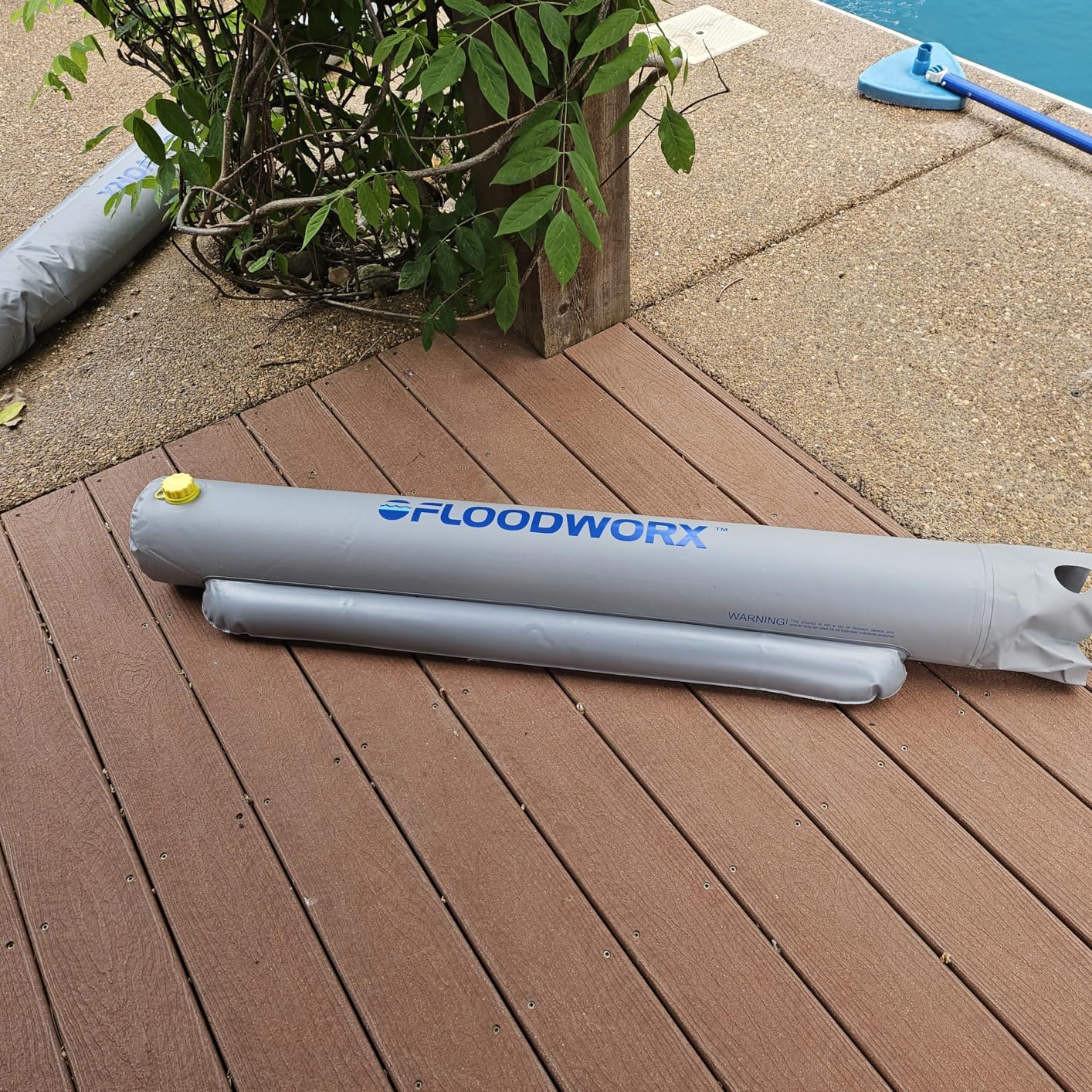 Reusable Flood Barrier & Water Diverter | No Sand Bags, Reusable Flood Protection | Protects Home, Garage, Driveway & Doorway | Flood Prevention Tool | Fast Setup - 4ft x 6in customer photo 1
