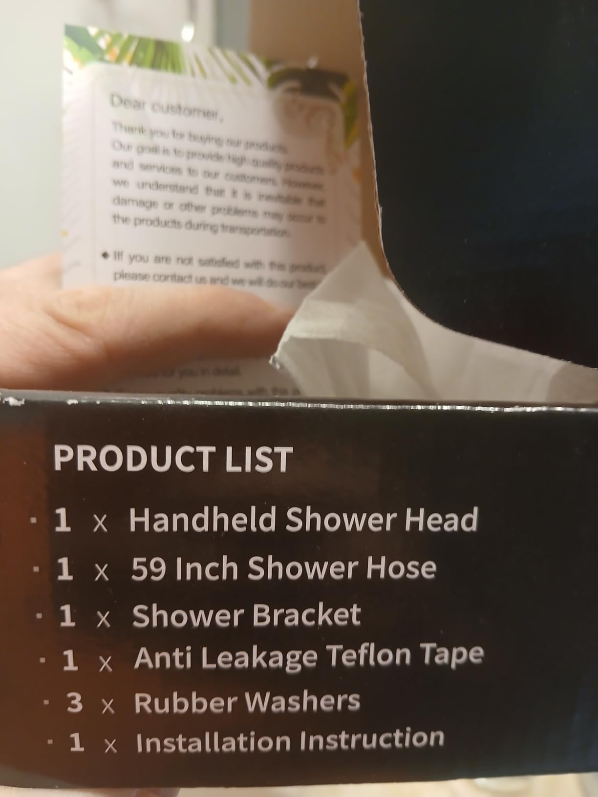 High Pressure Handheld Shower Head Briout 5-Settings Powerful Water Spray Shower Head against Low Pressure Water Flow with Stainless Hose and Adjustable Mount customer photo 2