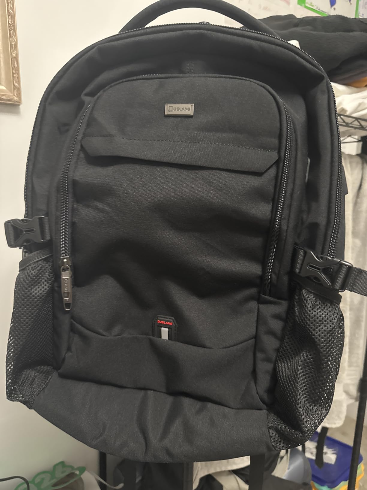 DUSLANG 17 Inch Laptop Backpack for Travel Water Resistant College Backpack for Men/Women Laptop Bag with USB Charging Port,Black customer photo 2