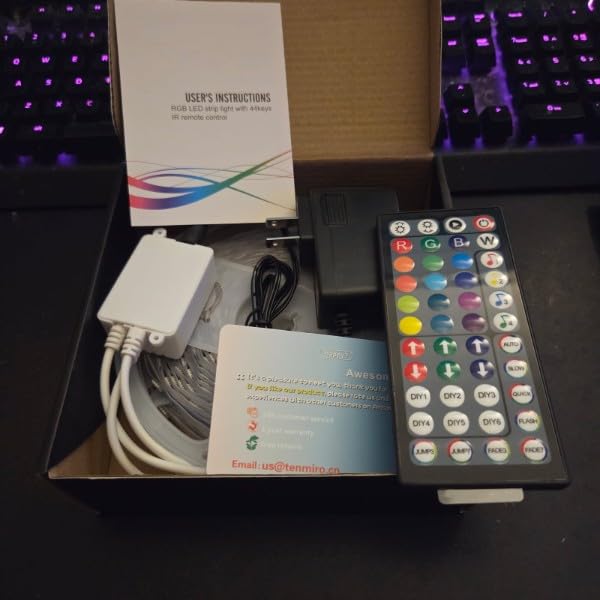 Tenmiro Led Lights for Bedroom 100ft (2 Rolls of 50ft) Music Sync Color Changing Strip Lights with Remote and App Control RGB Strip, for Room Home Party Decoration customer photo 1