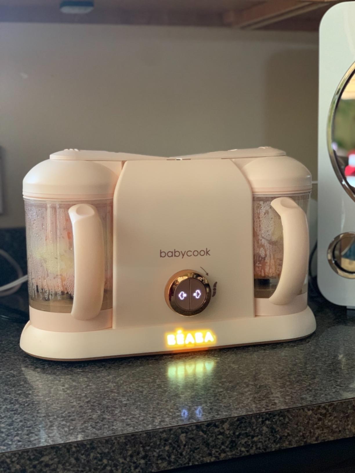 BEABA Babycook Duo 4 in 1 Baby Food Maker, Puree Steamer and Blender for Purees, Grinder with Auto Steam Cooking, Lrg 9.1 Cup Capacity, Makes 54 Servings in 20 Mins, Charcoal customer photo 1