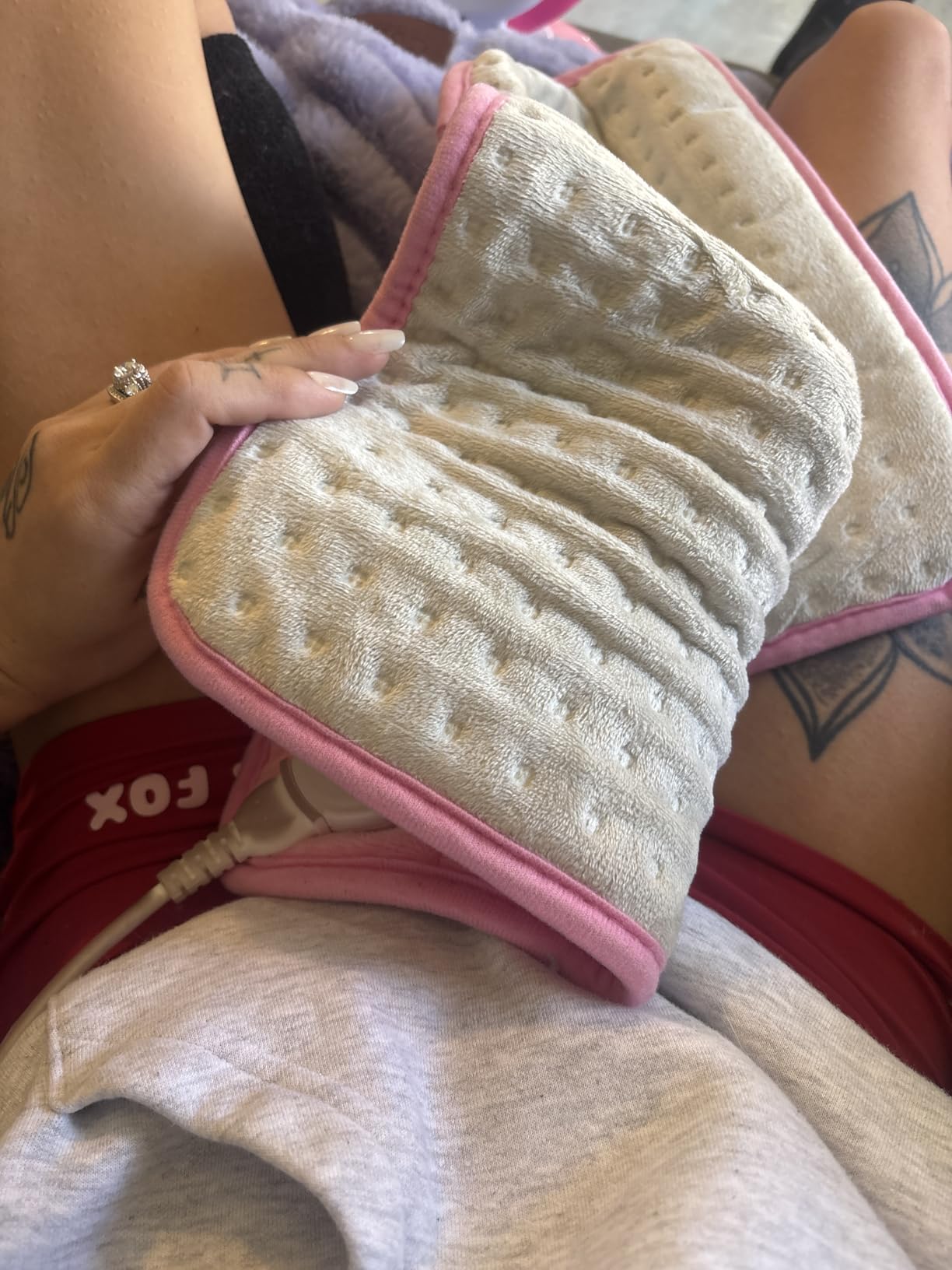 Comfytemp Weighted Heating Pad for Back & Period, FSA Eligible HSA, 12 x 24 | 2.2 lb, Electric Heating Pad for Neck Shoulders, 2H Auto-Off, Washable customer photo 1