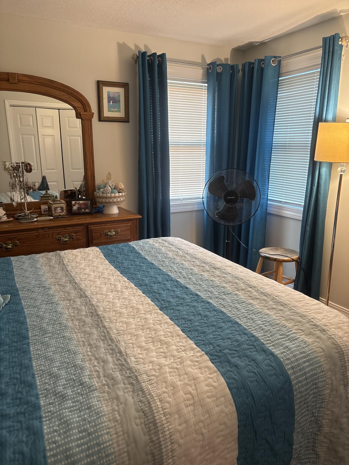 Andency Queen Quilt Bedding Set Sage Green, 3 Pieces Striped Bedspreads | Patchwork Mint Green Striped Ultra Soft Lightweight All Seasons Coverlets Set with 2 Pillow Shams (90