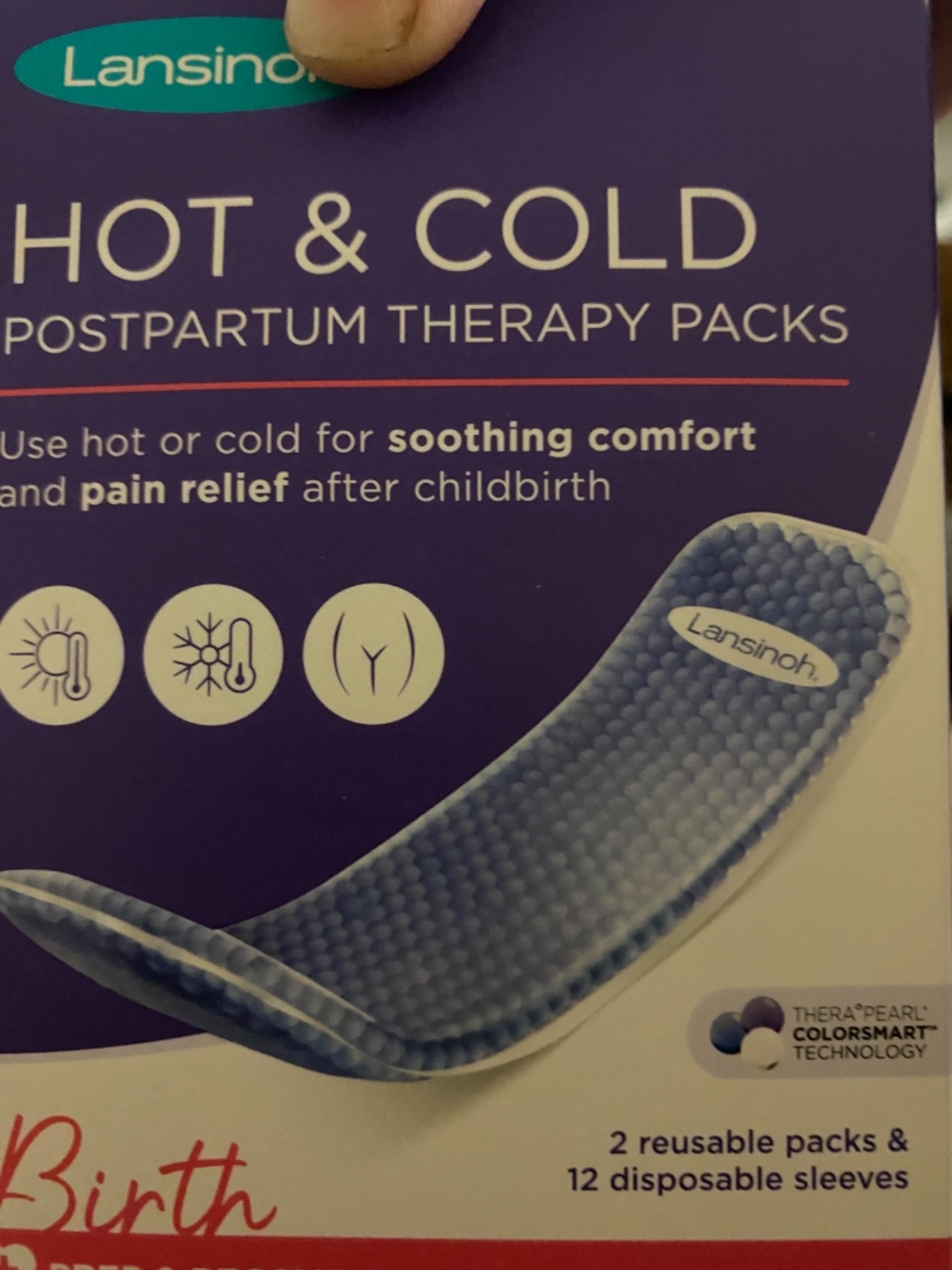 Lansinoh Hot and Cold Postpartum Pads - Reusable Perineal Ice Packs for Postpartum Recovery, Labor & Delivery Essentials, 2 Count customer photo 1