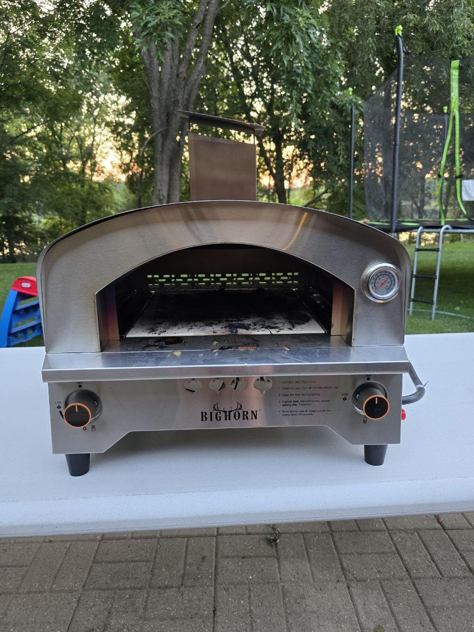 BIG HORN Gas Pizza Oven, Portable Propane Pizza Oven with 15 inch Pizza Stone customer photo 1
