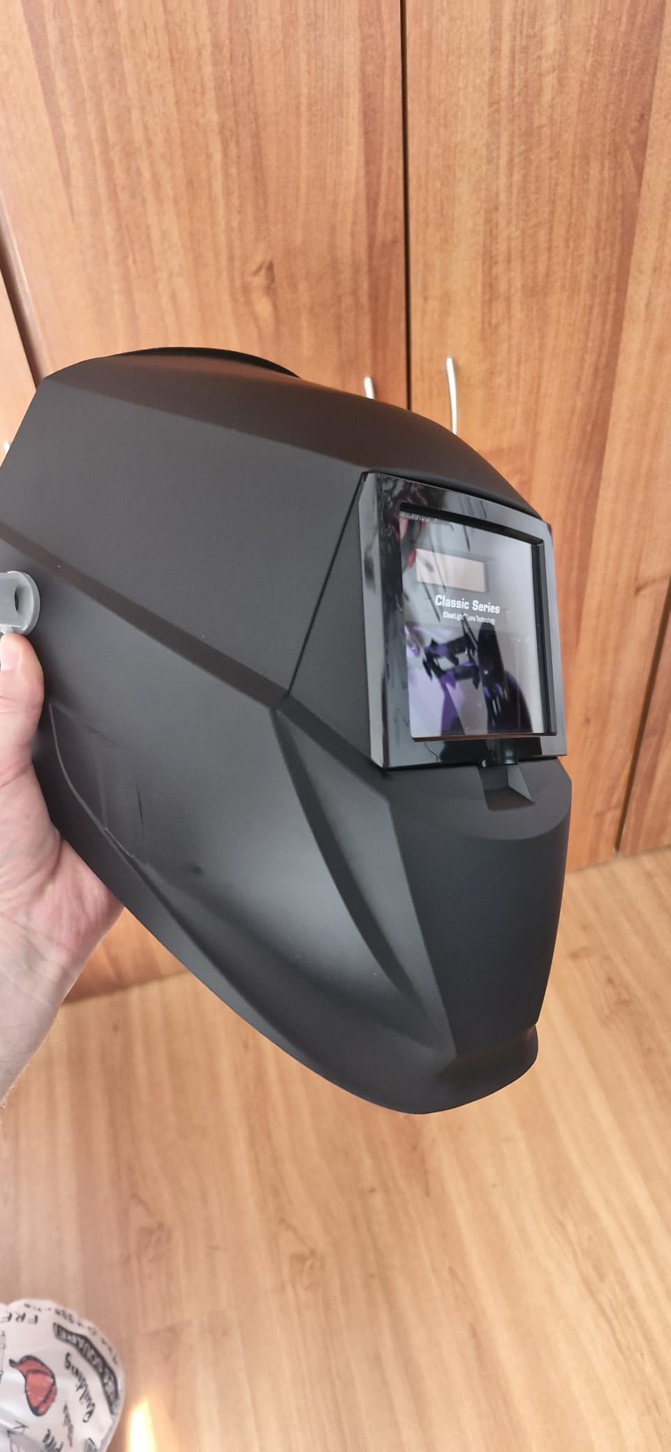 Miller Classic Series Welding Helmet, ClearLight™, Shade 8-13, Black | For the value-minded welder; TIG/MIG; variable shade 8-13; HD optics; comfortable headgear customer photo 2