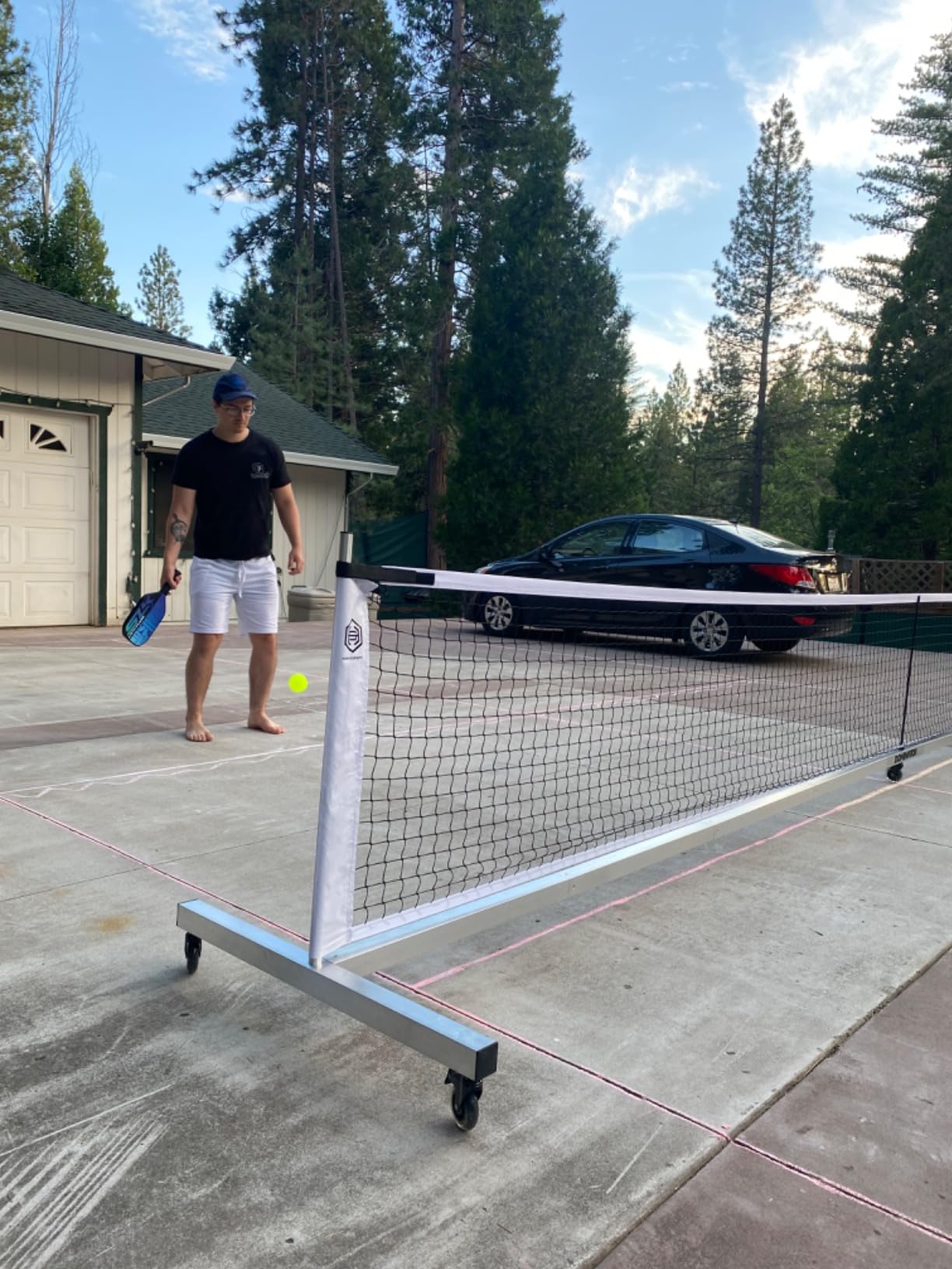 Dominator Standard Portable Pickleball Net - Indoor/Outdoor Regulation Pickleball Net - USAPA Compliant on Wheels customer photo 2