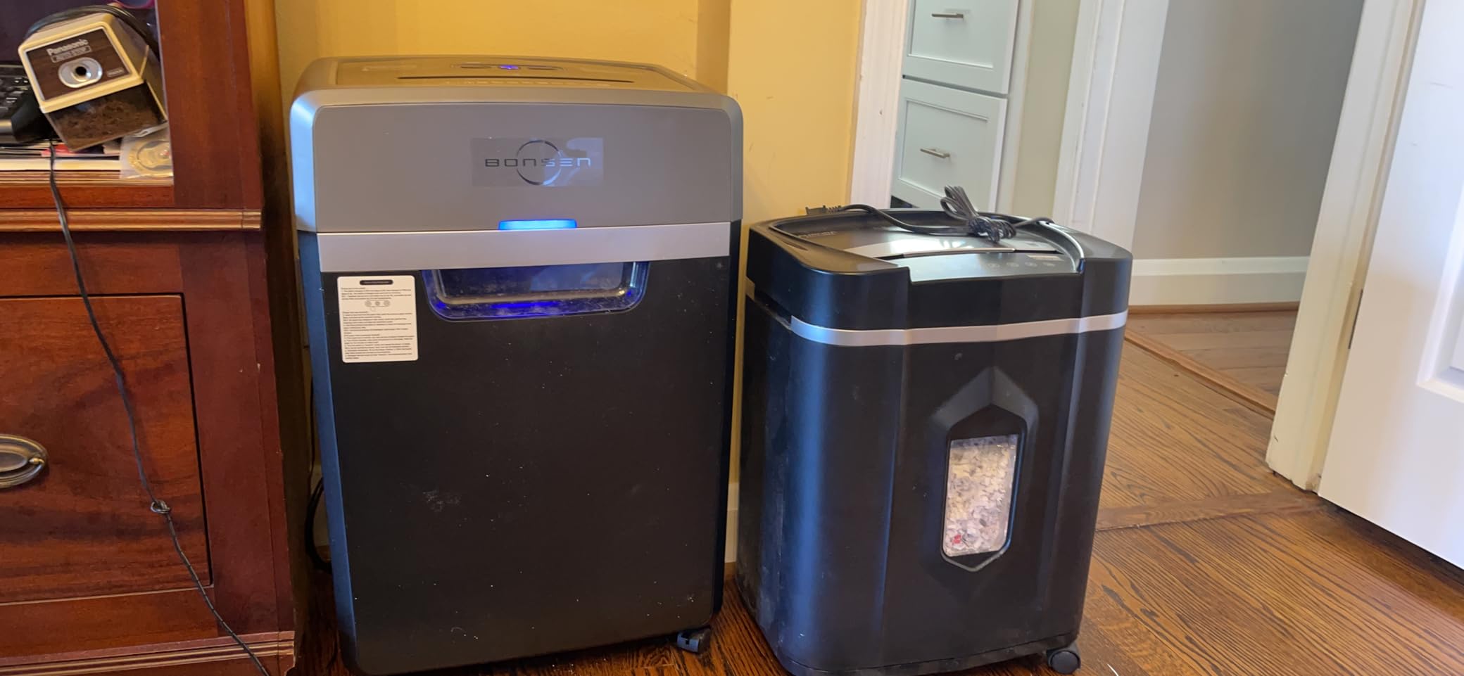 BONSEN 24-Sheet Cross-Cut P-4 High Security Heavy Duty Paper Shredder | 40-Min Run, Anti-Jam, 55dB Ultra-Quiet, 9 Gal Pullout Bin with Casters, Commercial-Grade Shredder for Home Office S3105 customer photo 1