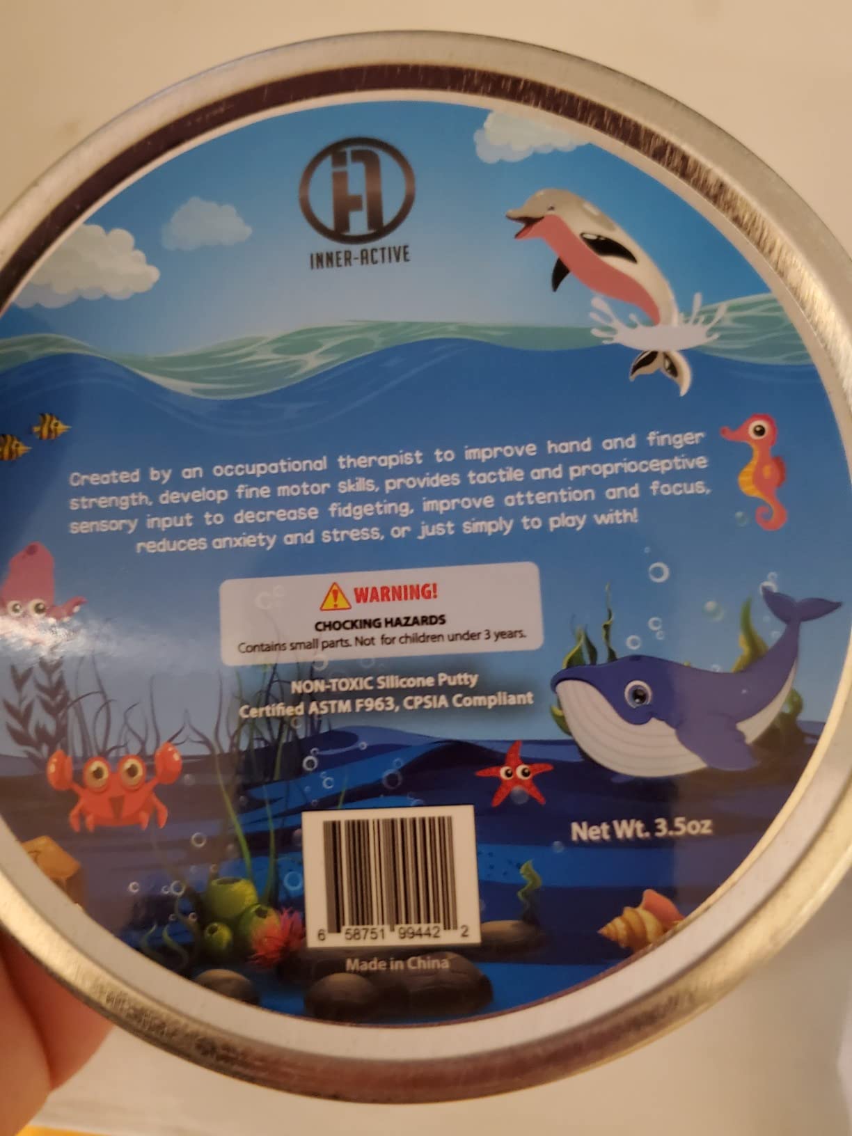 Play Putty Therapy Putty for Kids with Charms Deep Blue Sea Theraputty Medium Resistance, Increase Fine Motor Skills and Finger Strength, Physical and Occupational Therapy Toy customer photo 2