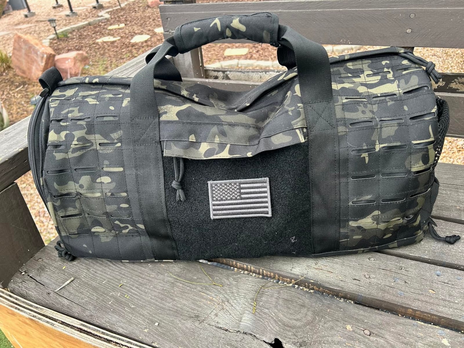 QT&QY 40L Military Tactical Duffle Bag For Men Sport Gym Fitness Tote Travel Training Workout With Shoe Compartment Basketball Football Weekender customer photo 1