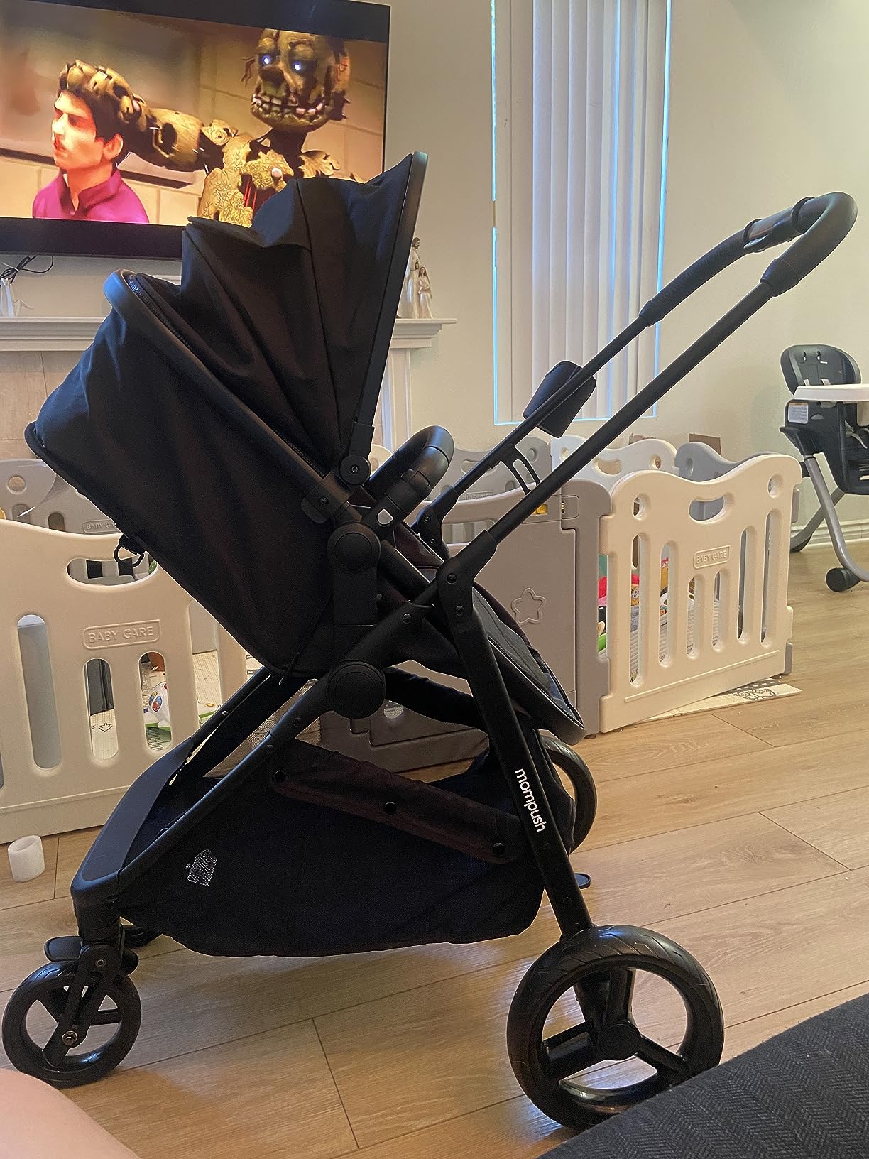 Mompush Wiz 2-in-1 Bassinet Stroller Reversible Seat, One-Hand Fold, Sage customer photo 1