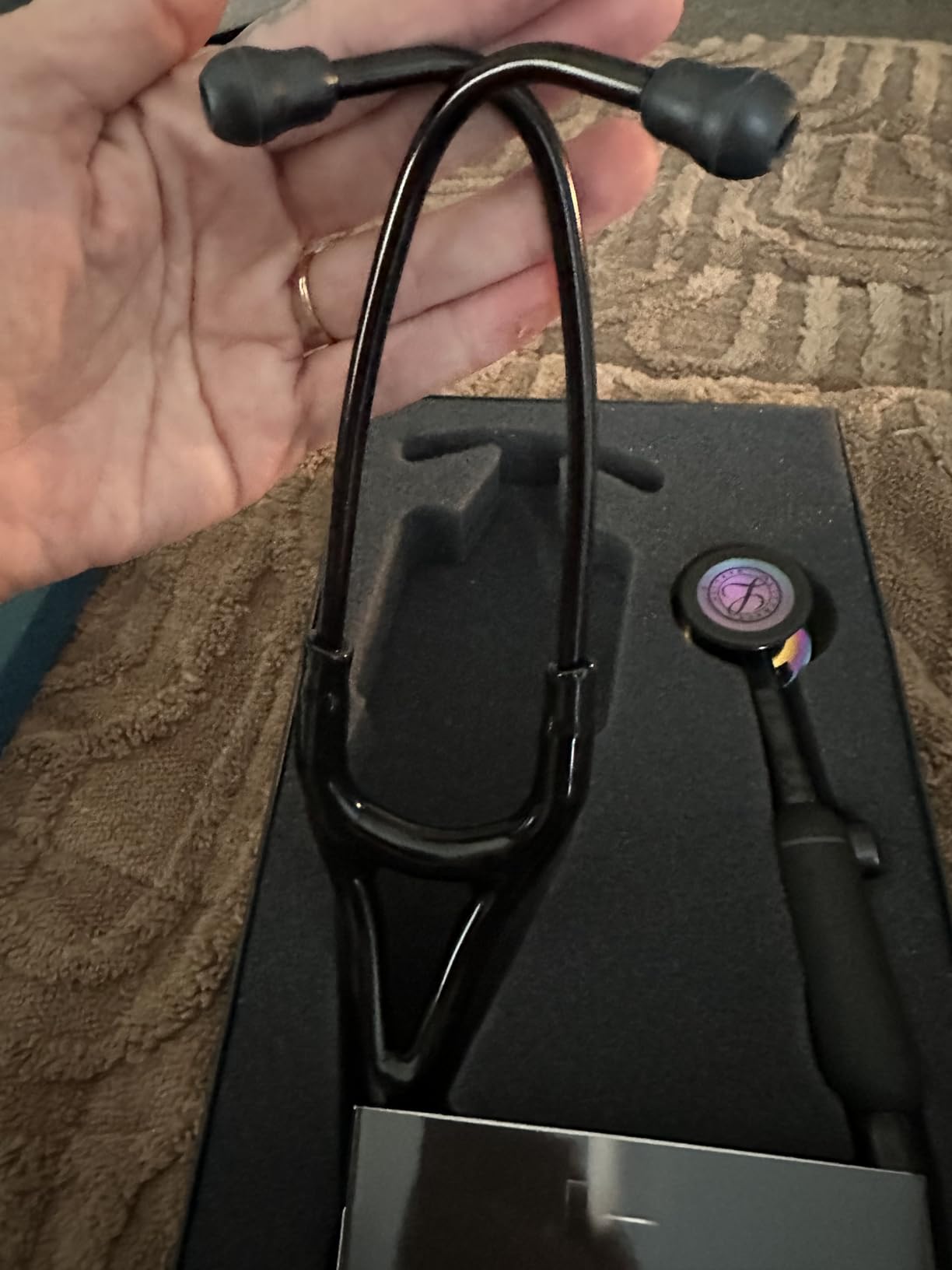 3M Littmann CORE Digital Stethoscope, Our Most Advanced Stethoscope Yet, Up To 40x Amplification, Active Noise Cancellation, In-App Sound Wave Visualization, High Polish Copper Chestpiece, 8870 customer photo 2
