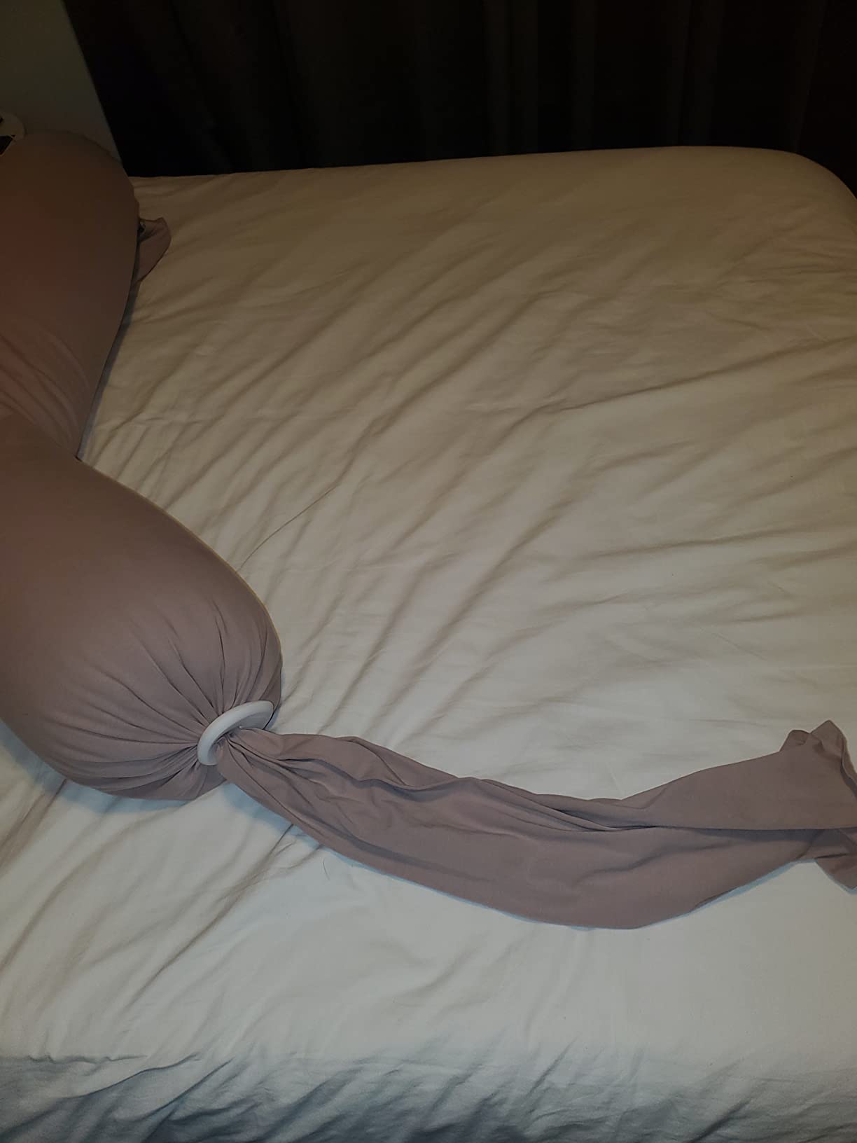 bbhugme Pregnancy Pillow, Dusty Pink - Adjustable Firmness & Shape | Full Body Support for Side Sleeping - Supports Back, Legs, Belly, Hips - Removable Cooling Cover for Pregnant Women customer photo 2