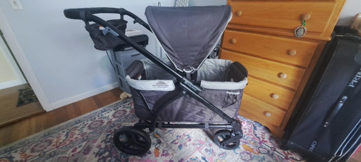 Baby Trend Expedition 2-in-1 Push/Pull Wagon with Canopy, Liberty Midnight | Choose Between Car Seat Adapter or Built-In Seating for 2 Children customer photo 2
