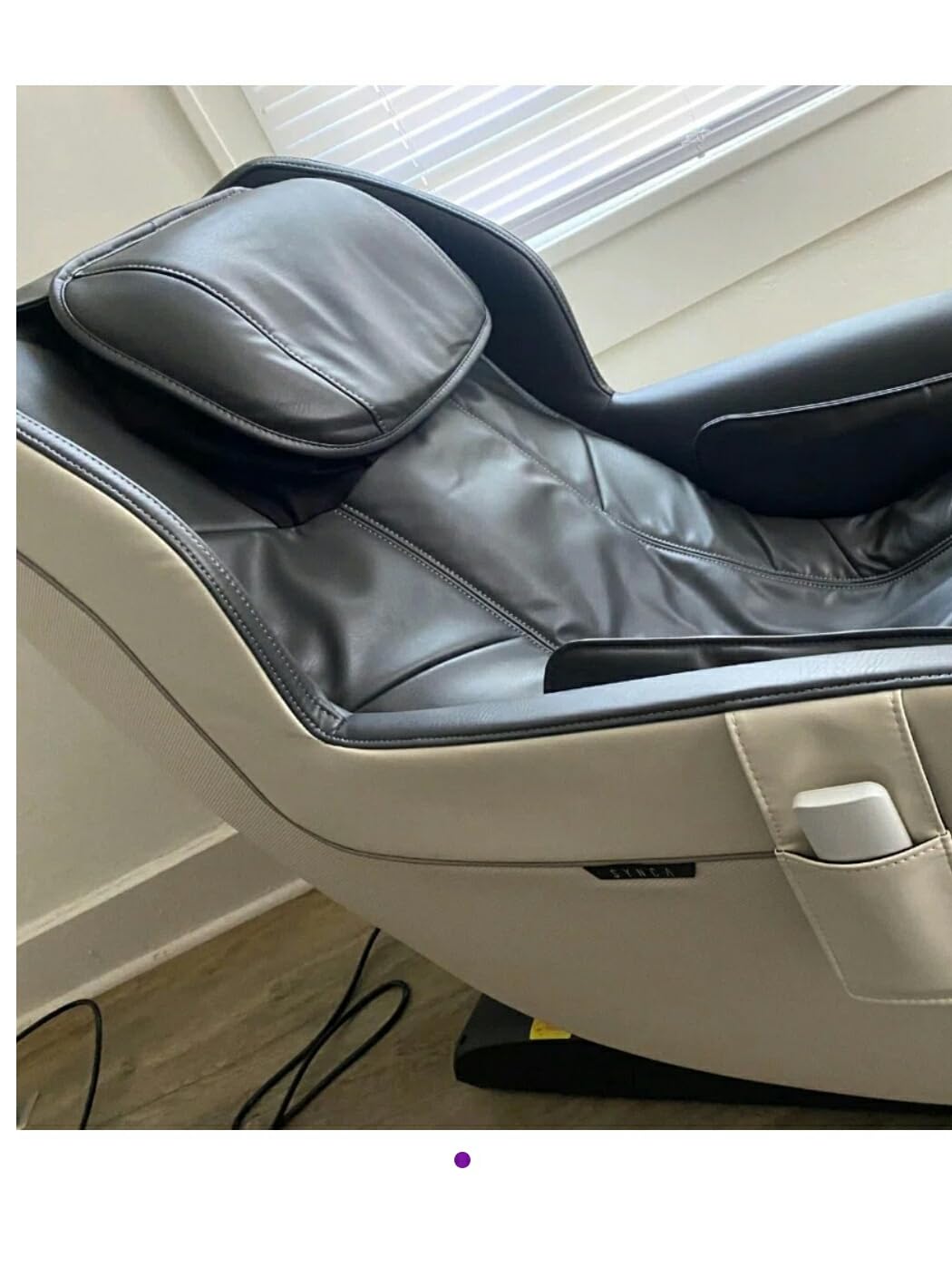 SYNCA Wellness CirC+ Heated Massage Chair - Zero Gravity, SL Track, Wireless Remote, Movement Detection, Compact Design for Quality Comfort, Sophisticated (Beige) customer photo 1