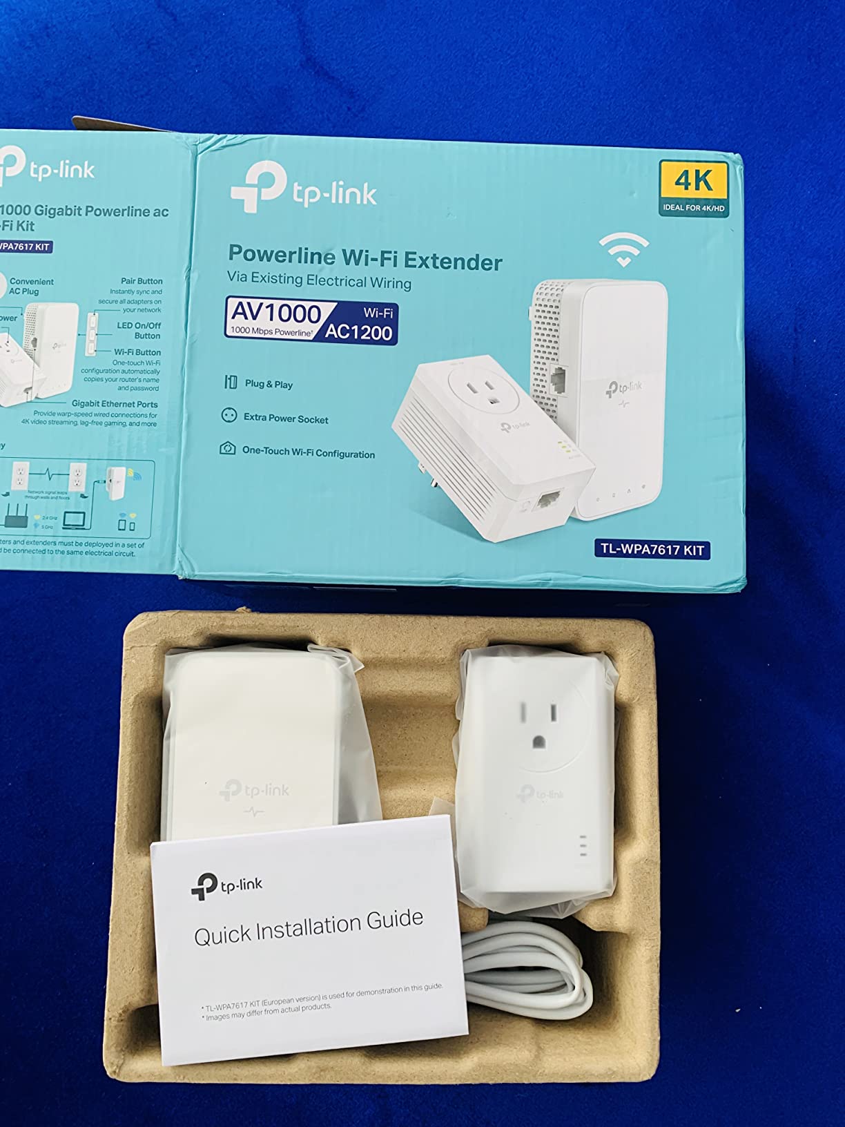 TP-Link AV1000 Powerline Ethernet Adapter WiFi Extender Kit, Passthrough | Includes AV1000 Powerline Adapter and AC1200 Dual Band Extender, Gigabit Port, OneMesh, Plug Pair & Play (TL-WPA7617 KIT) customer photo 1