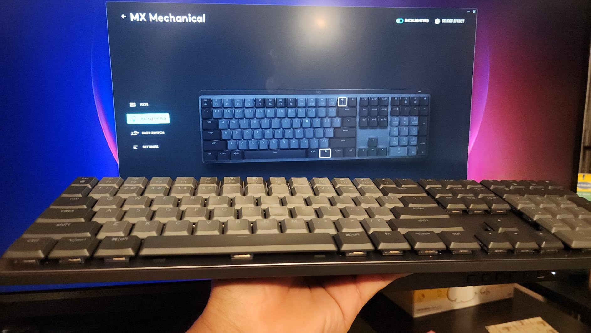 Logitech MX Mechanical Wireless Illuminated Performance Keyboard Clicky customer photo 1