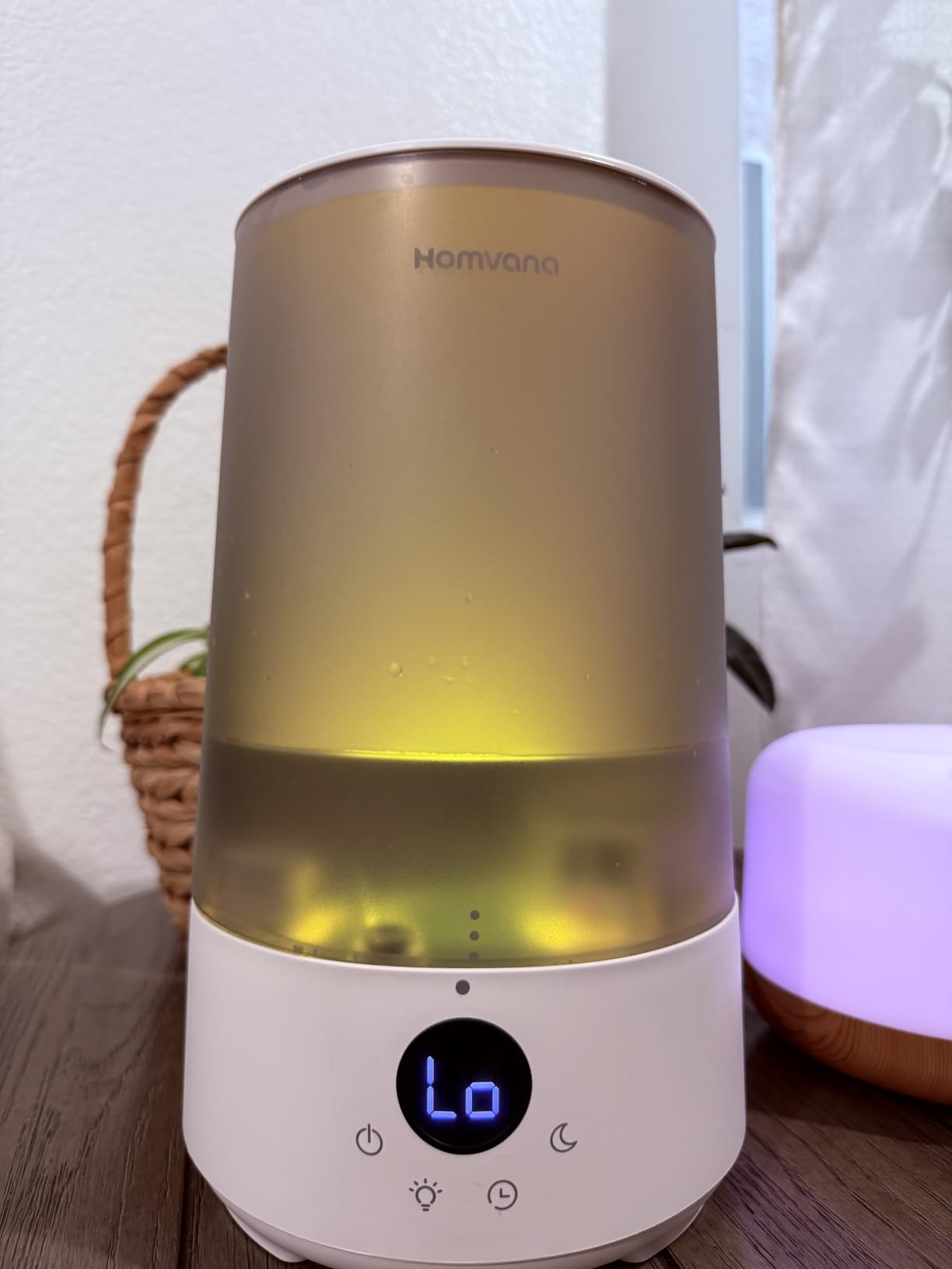 Homvana 3.6L Top-Fill Cool Mist Humidifiers for Bedroom Large Room and Plants, 23dB Ultra-Quiet, Easy-to-Clean 2-in-1 Baby Humidifier and Oil Diffuser for Congestion Relief, Lasts Up to 4 Nights (Grey) customer photo 1