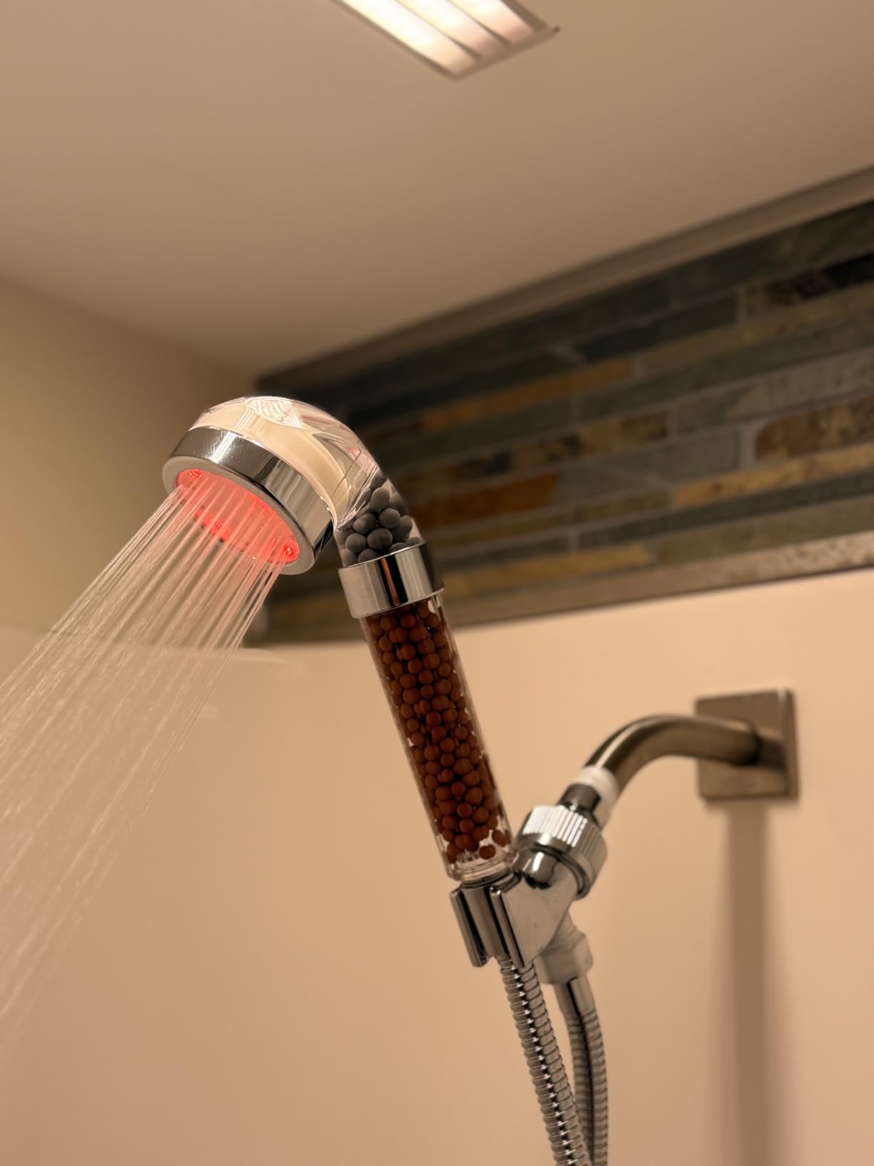 FASTRAS LED Shower Head with Handheld, High Pressure Shower Head with Hose, 3 Water Temperature-Controlled customer photo 2