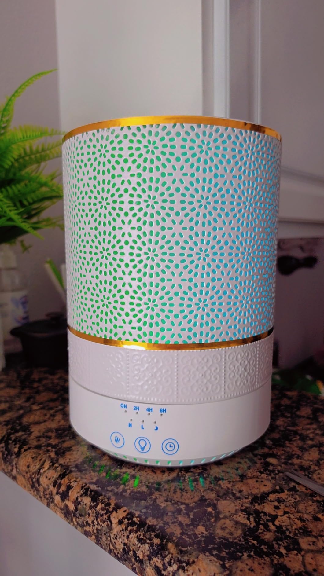 BlueHills 2500 ML Humidifier with Essential Oil Diffuser Combo Aroma Home Décor Design for Large Bed Bath Kids Baby Living Rooms Big Capacity LED Lights Scent Ultrasonic Cool Mist Wood Grain F006 customer photo 2