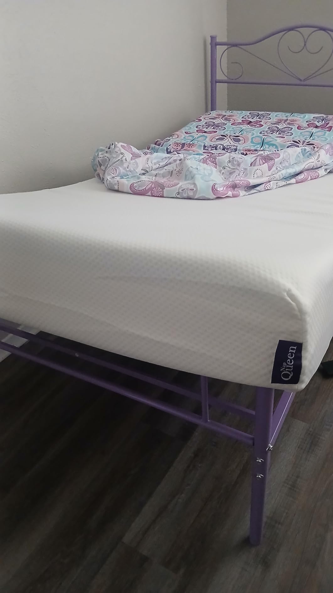 NapQueen 8 Inch Twin-XL Size Mattress, Bamboo Charcoal Memory Foam Mattress, Bed in a Box, White customer photo 2