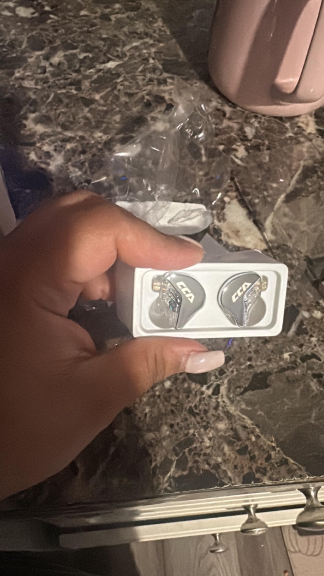 CCA CRA in Ear Monitor Headphones, Ultra-Thin Diaphragm Dynamic Driver IEM Earphones, Clear Sound & Deep Bass, Wired Gaming Earbuds with Tangle-Free Detachable Cable for Singer Musicians Drummers DJ customer photo 1