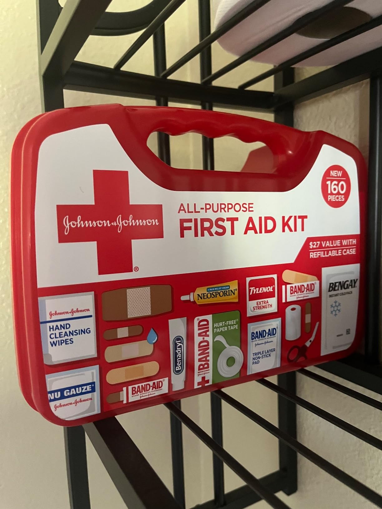 BAND-AID Brand All-Purpose Portable Compact First Aid Kit, 160 Piece | Emergency Wound Care Essentials with Adhesive Bandages, Gauze & Pain Relief for Home, Car, Dorm, Camping, Cruise & Travel customer photo 2