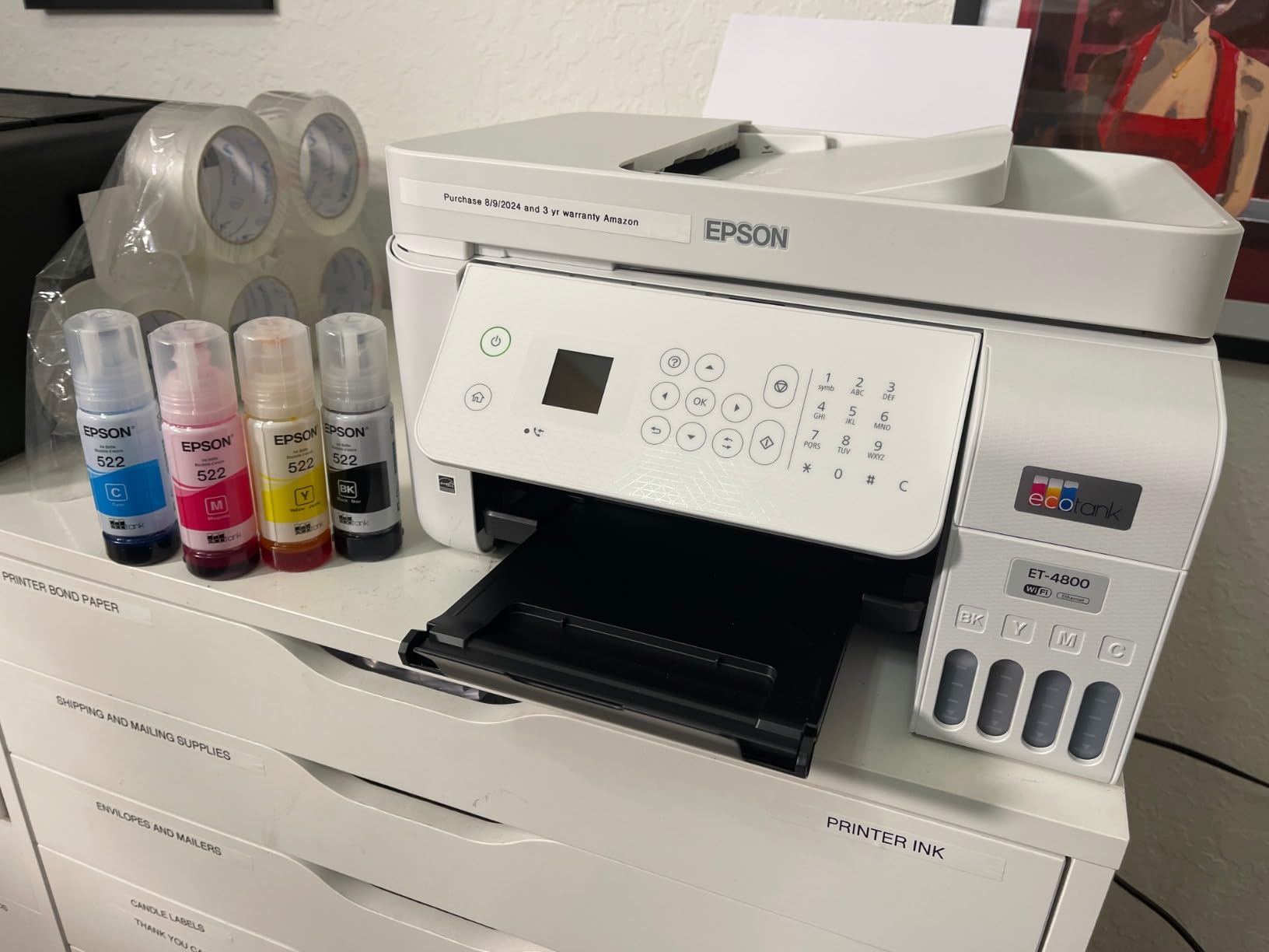 Epson EcoTank ET-4800 Wireless All-in-One Cartridge-Free Supertank Printer with Scanner, Copier, Fax, ADF and Ethernet customer photo 2
