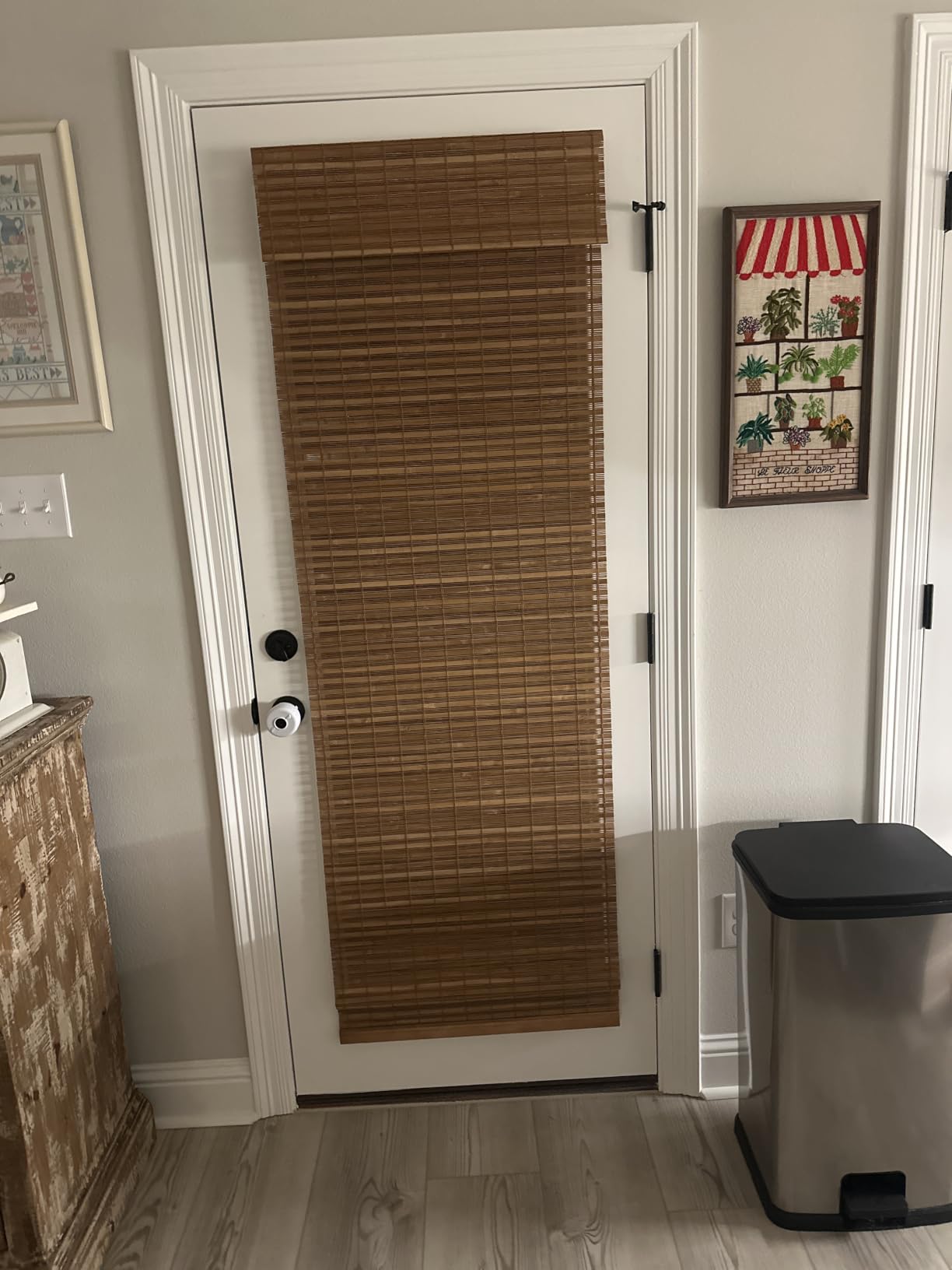 CHICOLOGY Cordless Bamboo Roman Shade, Light Filtering, Moose 27