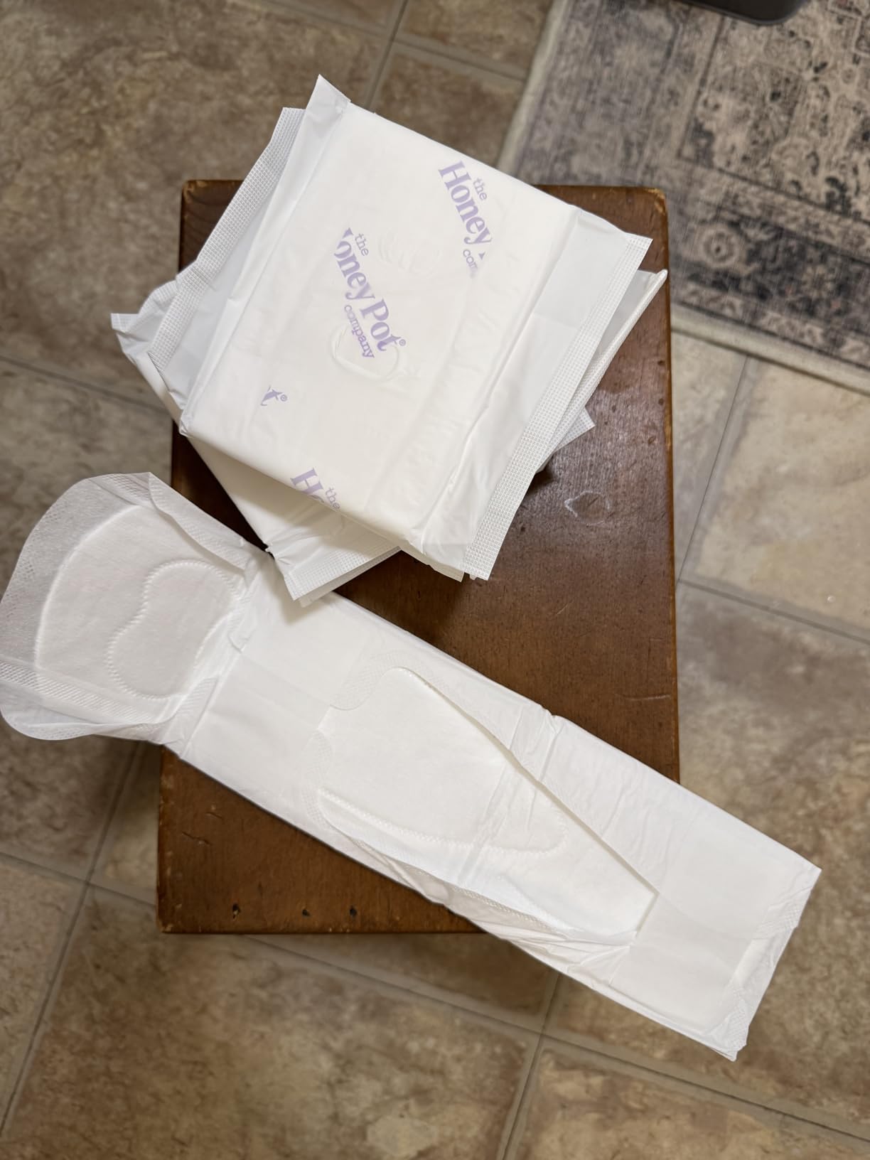 The Honey Pot Company - Cooling - Postpartum Pads - Infused w/Mint, Aloe, & Lavender - Organic Cotton Cover - 12ct customer photo 1