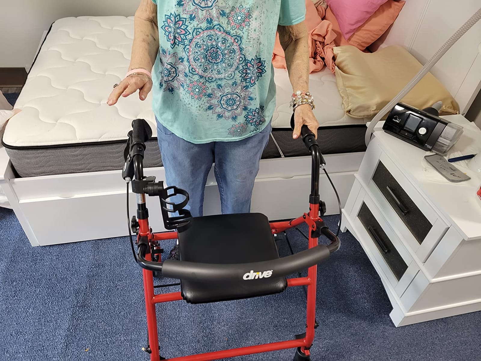 Lunderg Wireless Early Alert Bed & Chair Alarm Set for Elderly | Alerts Caregivers BEFORE They Get Up, No in-Room Alarm to Frighten Loved Ones, Fall Prevention for Dementia Care, US Company customer photo 2