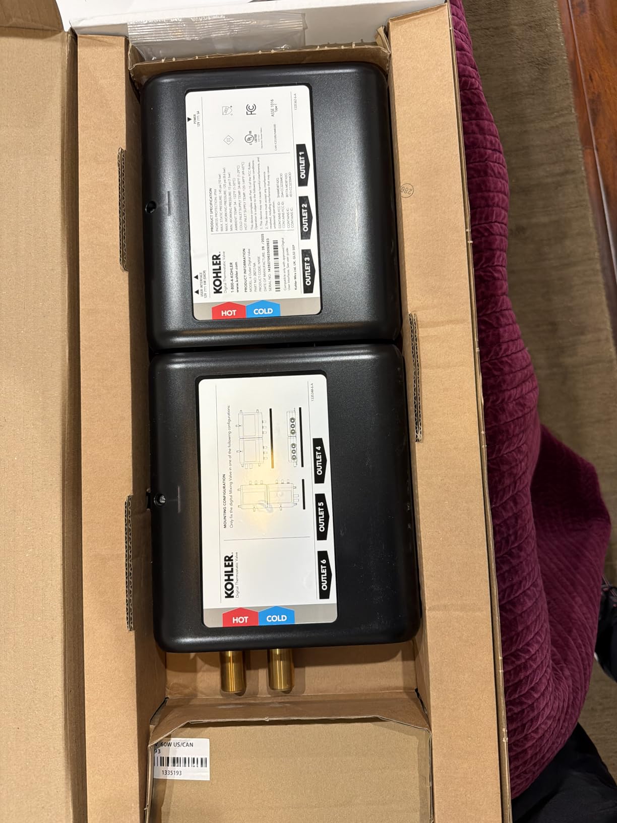 KOHLER 28210-NA Anthem Three-Port Digital Thermostatic Valve, Provides Accurate & Consistent Temperature, For Use with the Anthem Digital Control customer photo 1