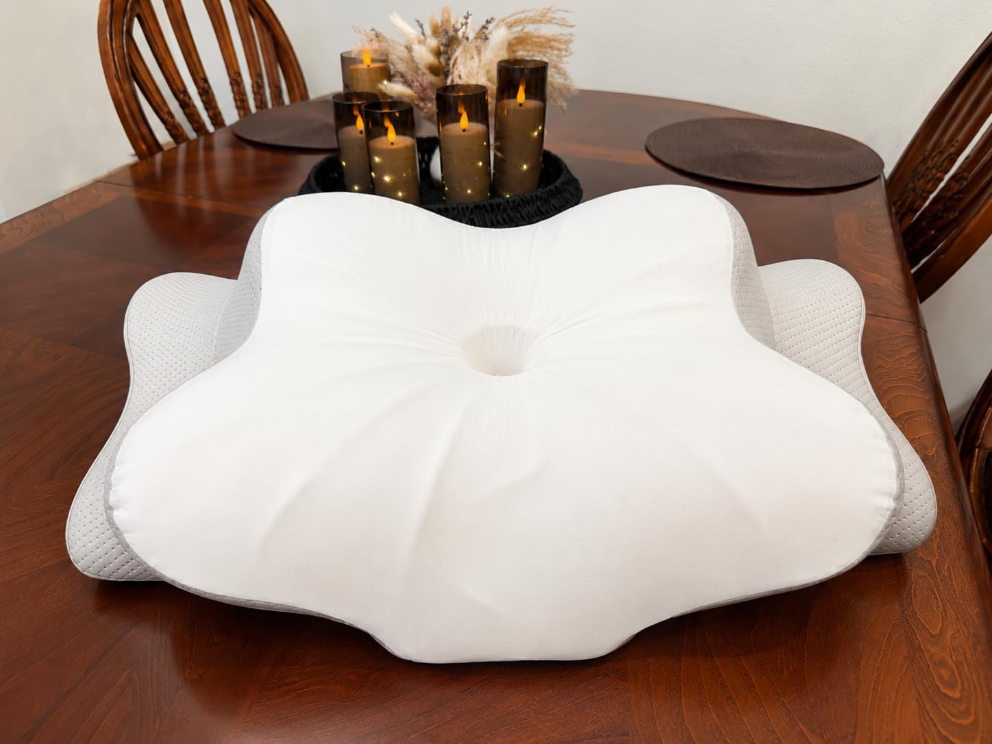 DONAMA Contour Cervical Neck Pillow for Neck Pain Relief | Queen, Ergonomic Dual-Height, Odorless Memory Foam, Side/Back/Stomach Sleepers, Cooling Hypoallergenic Cover, OEKO-TEX Certified customer photo 1