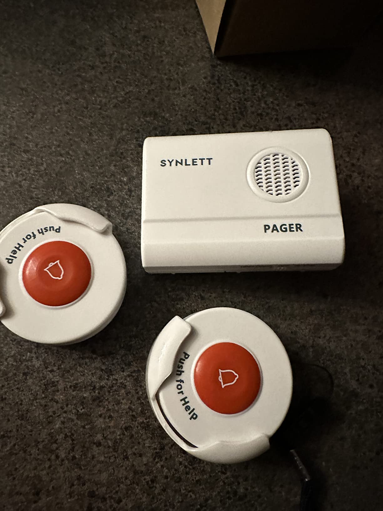 Caregiver Pager with 2 Wireless Call Buttons for Home Care | Portable battery-powered caregiver pager delivers reliable alerts when help is needed at home customer photo 1